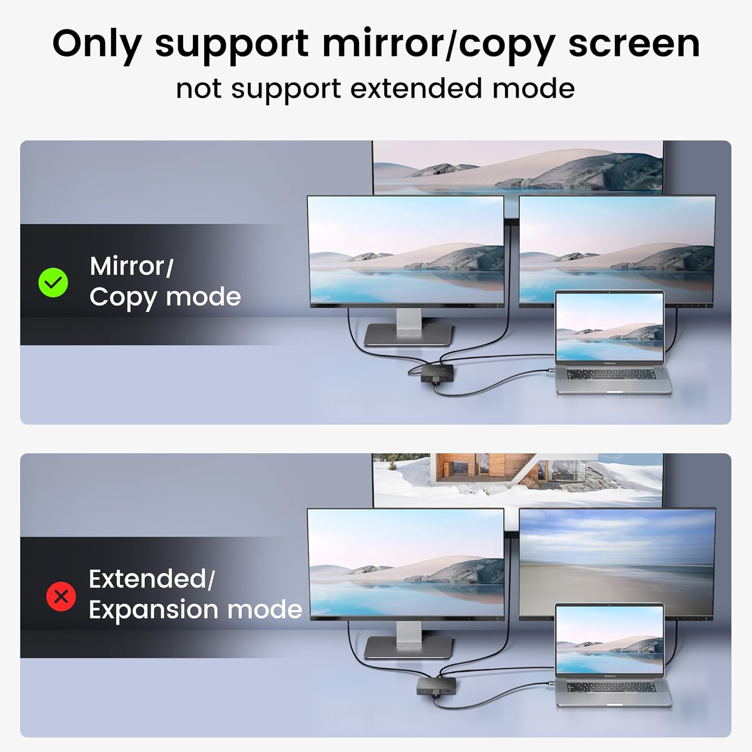 Thumbnail 1 de Avedio Links HDMI Splitter 1 auf 3 (Mirror Only) mit 3,9 ft HDMI-Kabel – 4K/30Hz, 1 Eingang auf 3 Ausgänge