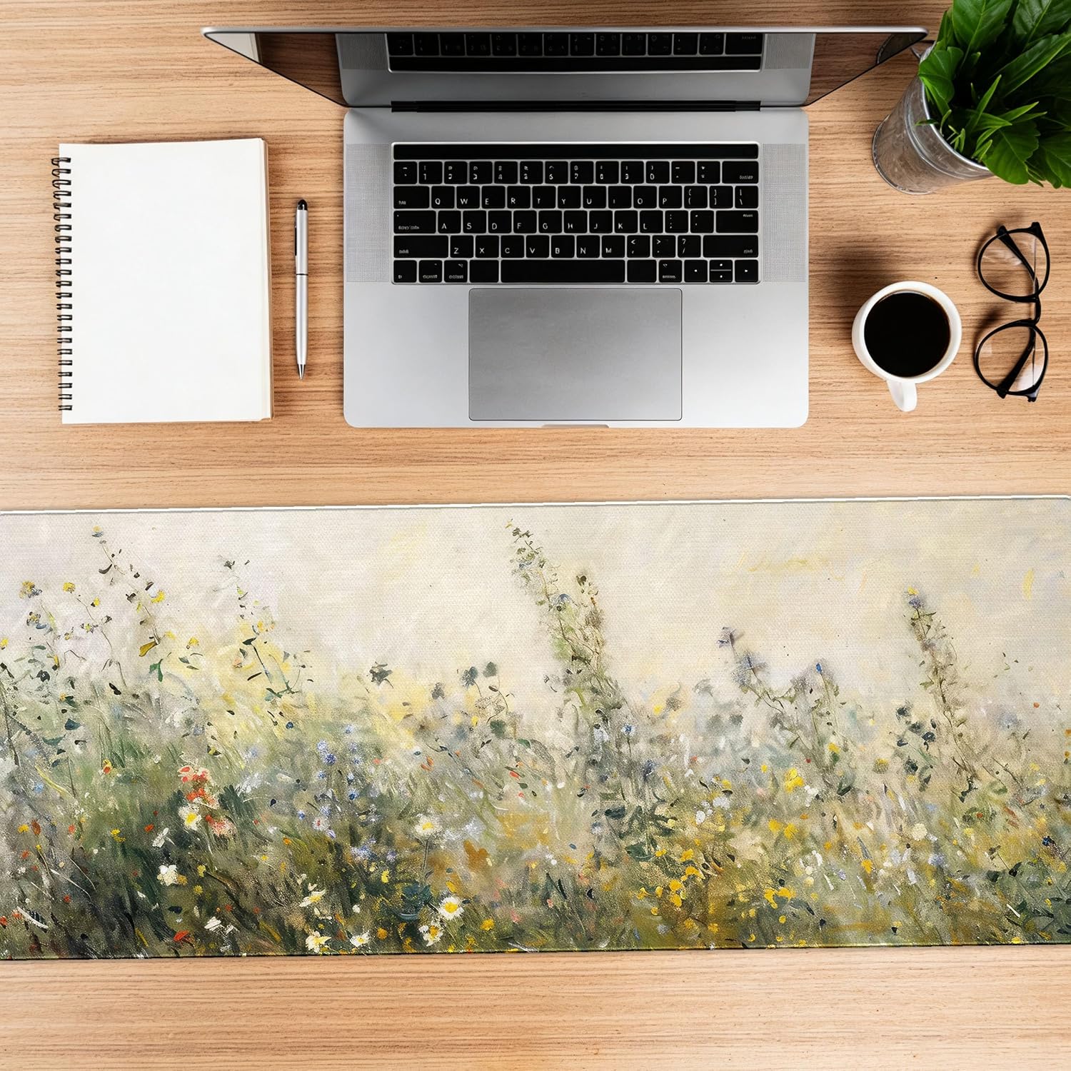 Detalle de Yellow Wildflower Desk Mat 31.5 x 11.8 in