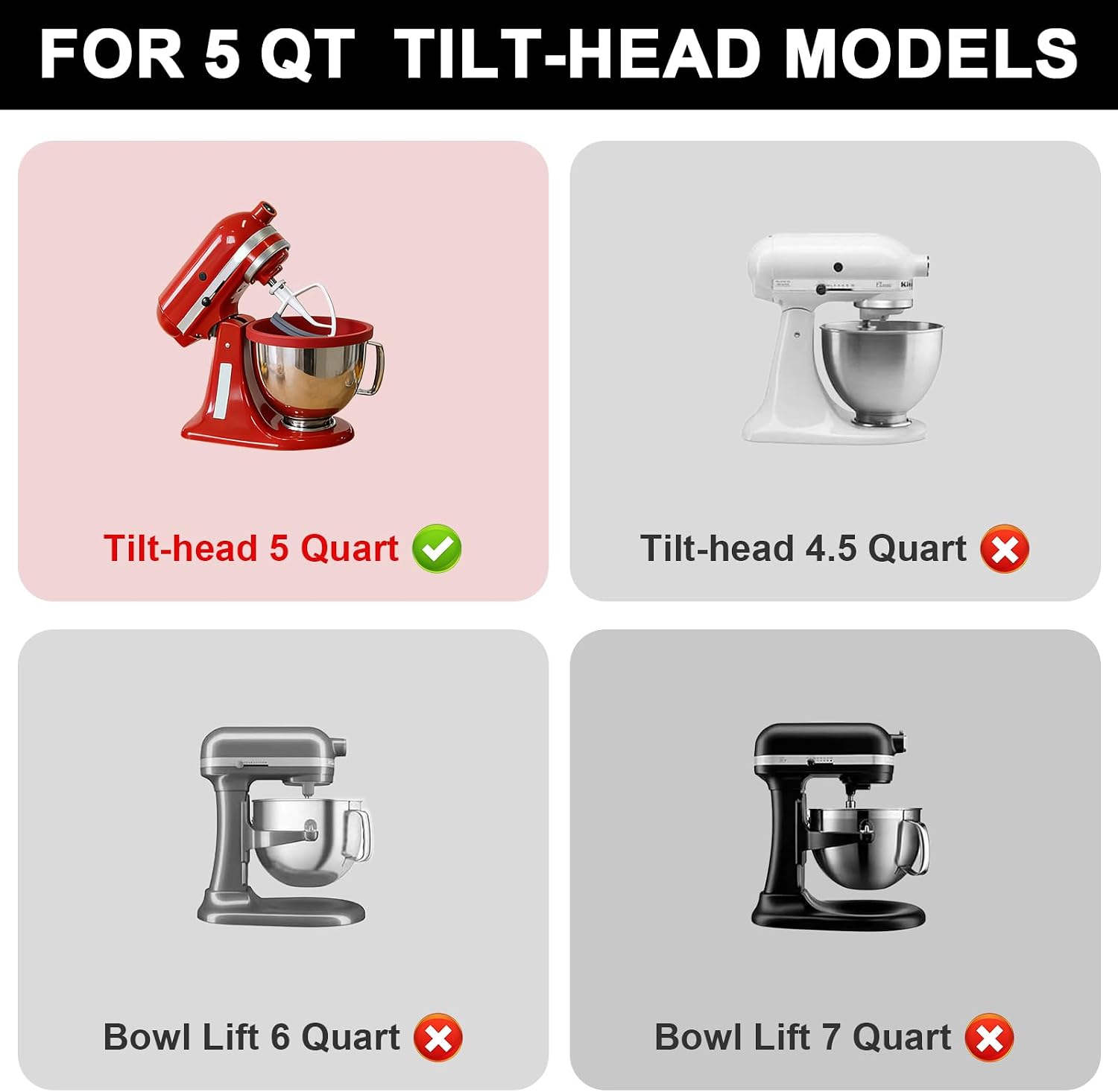 Thumbnail 1 de Collapsible Silicone Mixer Bowl Liner for 5 Qt Tilt-Head Mixers