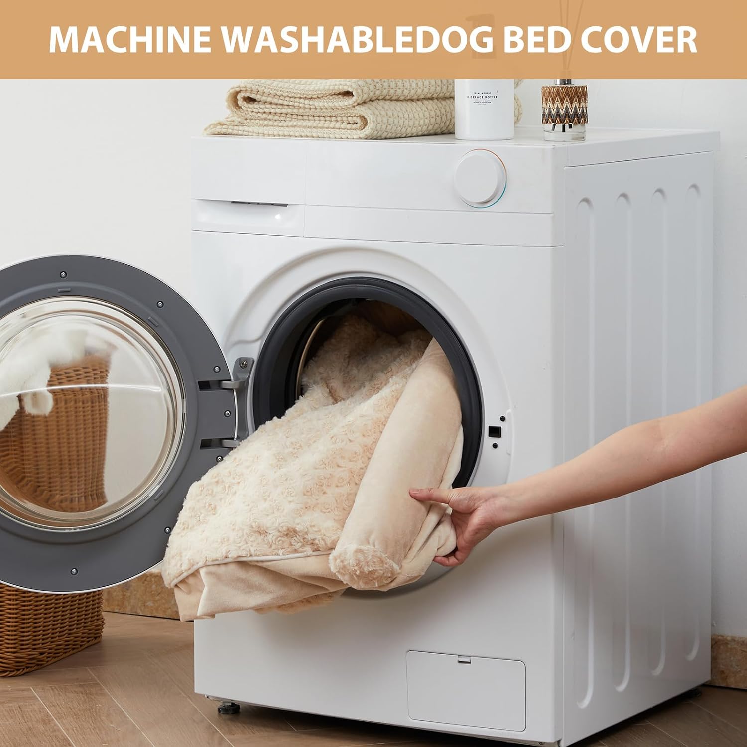 Thumbnail 5 de BFPETHOME Orthopedic Waterproof Couch Dog Bed (36 x 27 x 6.5 in) for Medium-Large Dogs