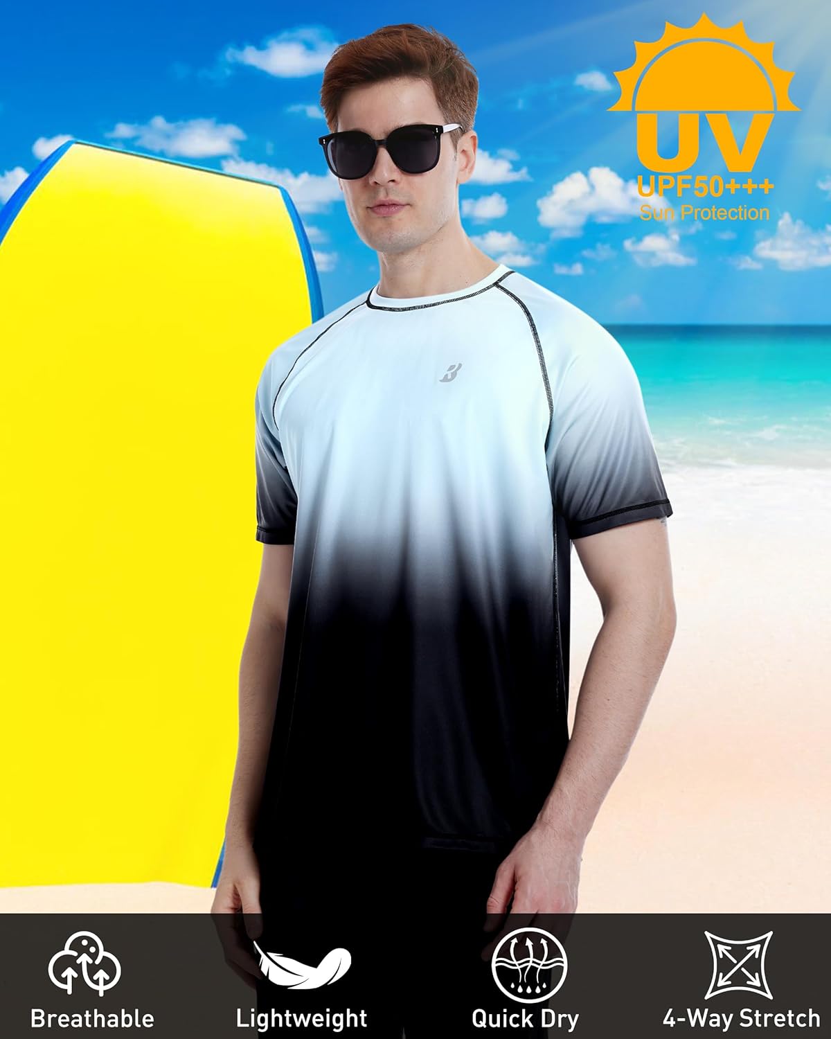 Thumbnail 4 de Roadbox Men's Rash Guard Short Sleeve with UPF 50+ Protection