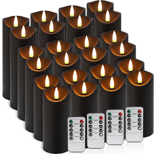 Detalle de LIVEN 24 Pack Halloween Decoration Flickering Flameless Candles
