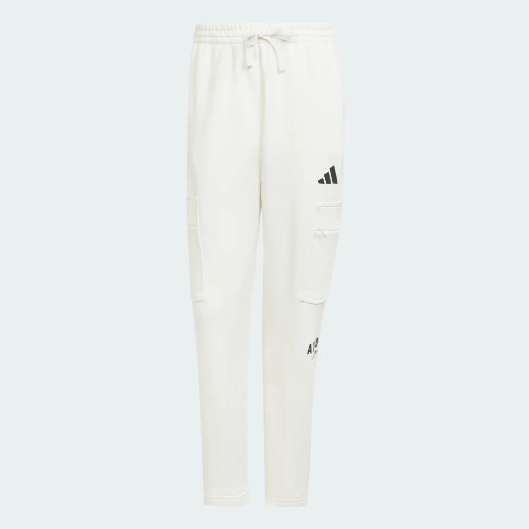 Detalle de Pantalón ALL SZN Fleece Graphic Loose de Adidas - blanco, comodidad casual