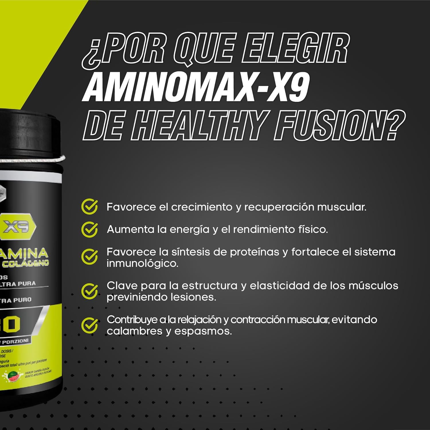 Thumbnail 2 de Healthy Fusion AminoMax 💪 | Aminoácidos Esenciales 300g