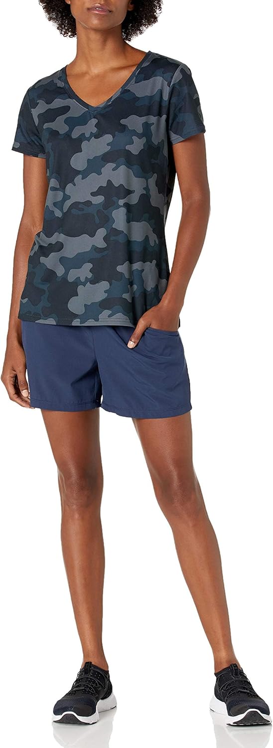 Thumbnail 2 de Amazon Essentials women’s Active quick dry tech stretch V-neck gym T-shirt (plus size), 2-pack