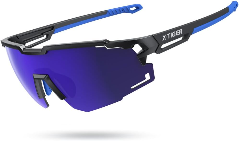 Thumbnail 6 de X-TIGER Schnelle Sportbrille für Herren & Damen mit TR90-Rahmen und UV400 polarisierte Gläsern