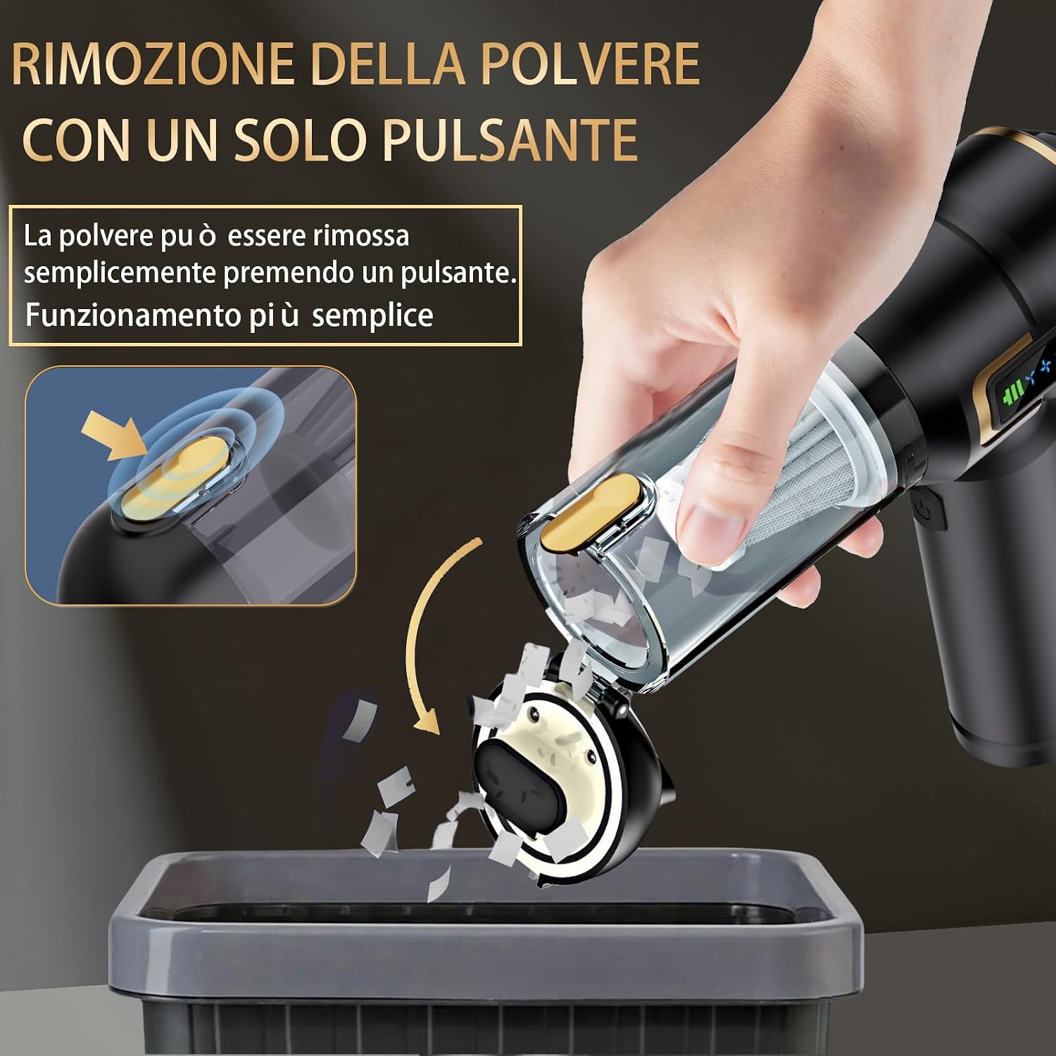 Thumbnail 5 de Lyiazsoy Aspirapolvere senza fili per auto: potenza, versatilità e praticità per spazi ristretti