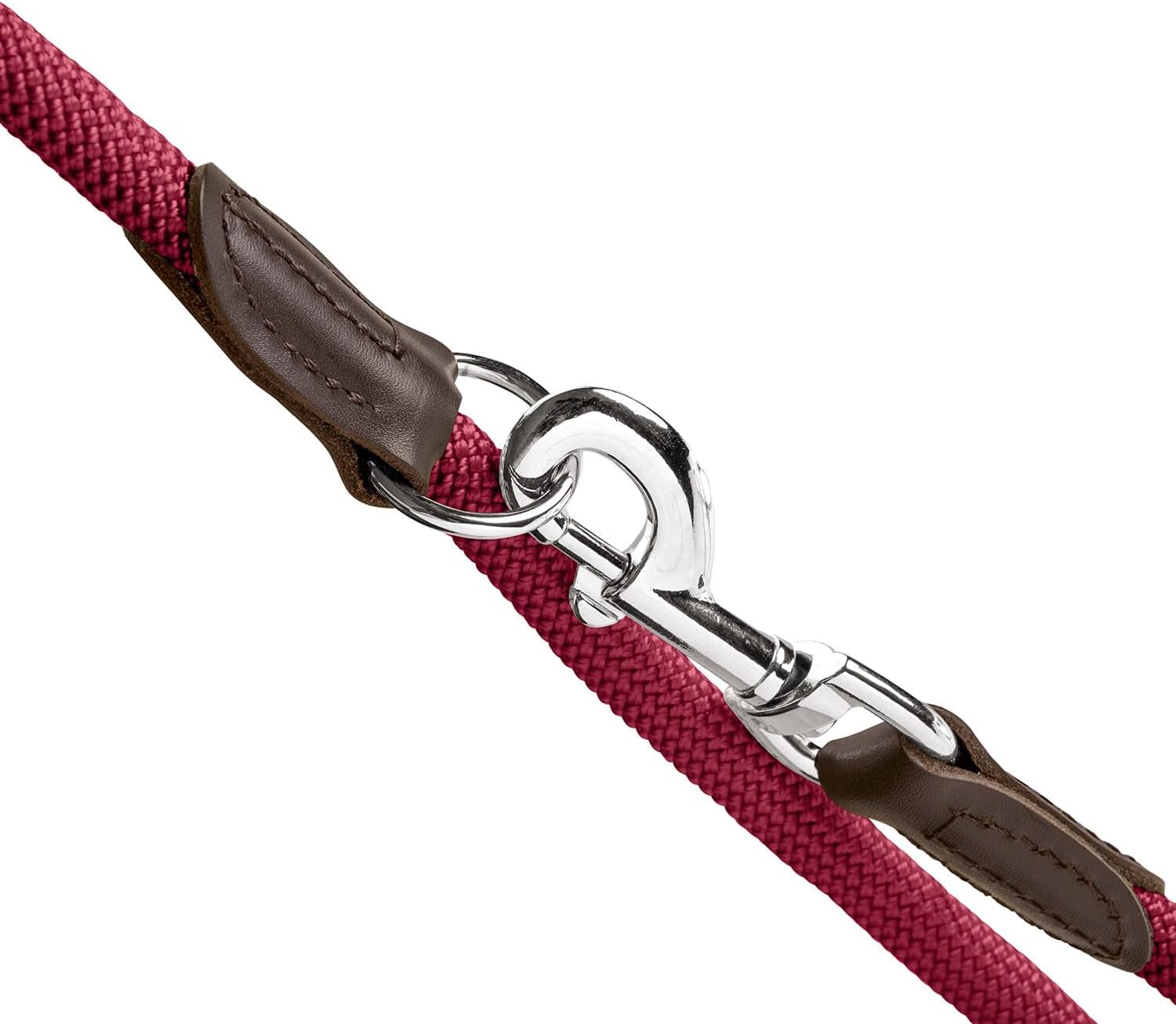 Detalle de HUNTER Freestyle verstellbare Hundeführleine Bordeaux (3-fach, 200 cm, 0,8 cm)