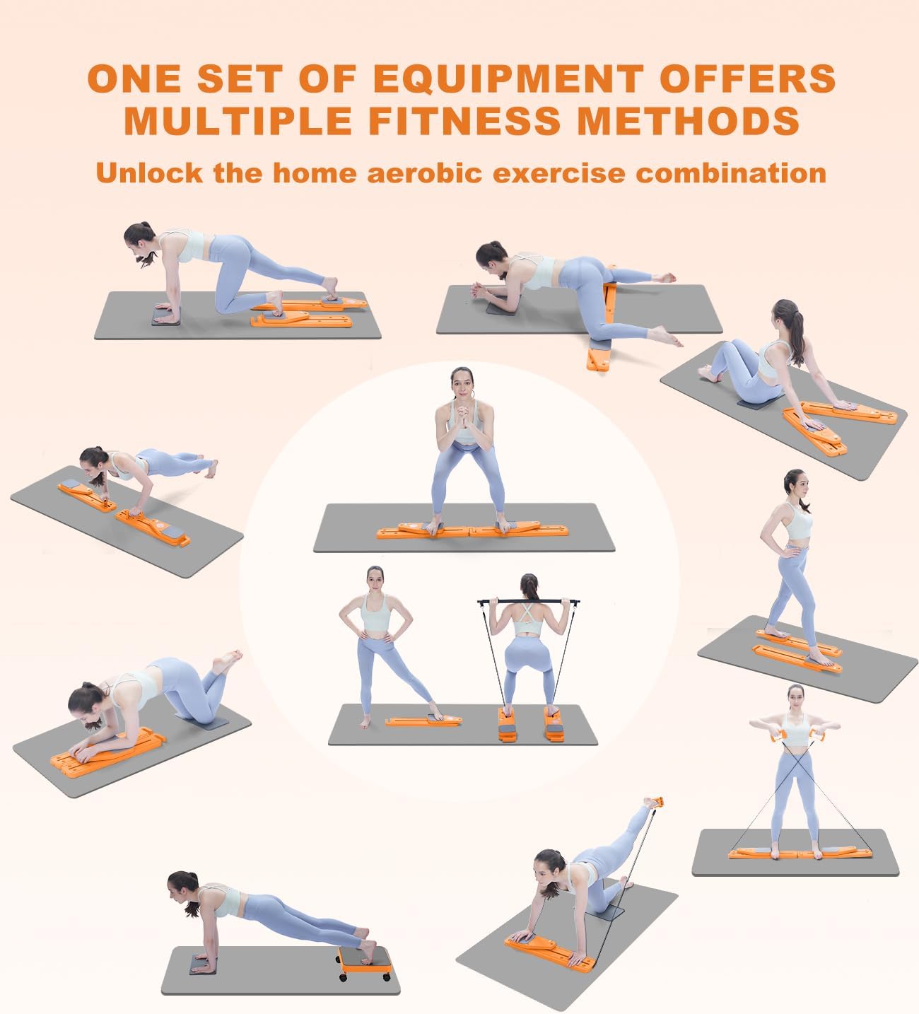 Detalle de PENGYOUNG Pilates Board 12-in-1 Reformer Set 🧘