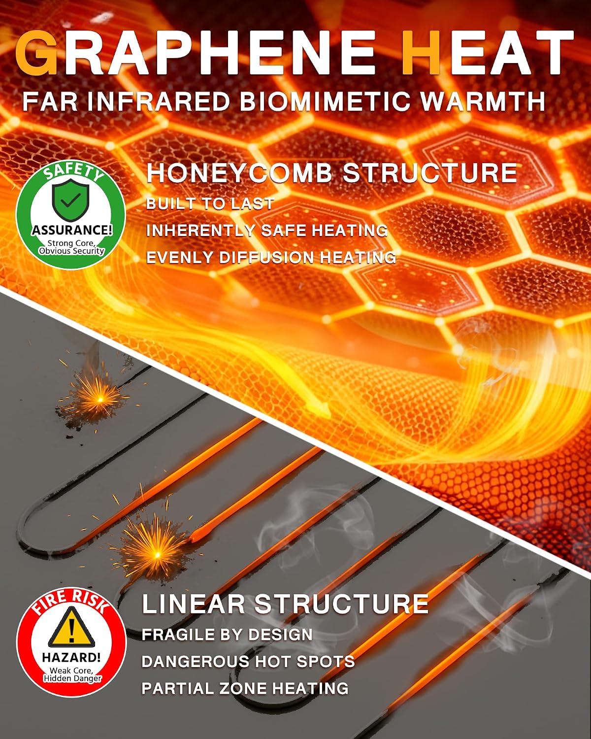 Detalle de Graphene Heated Jacket for Women with Battery Pack, Waterproof and Windproof