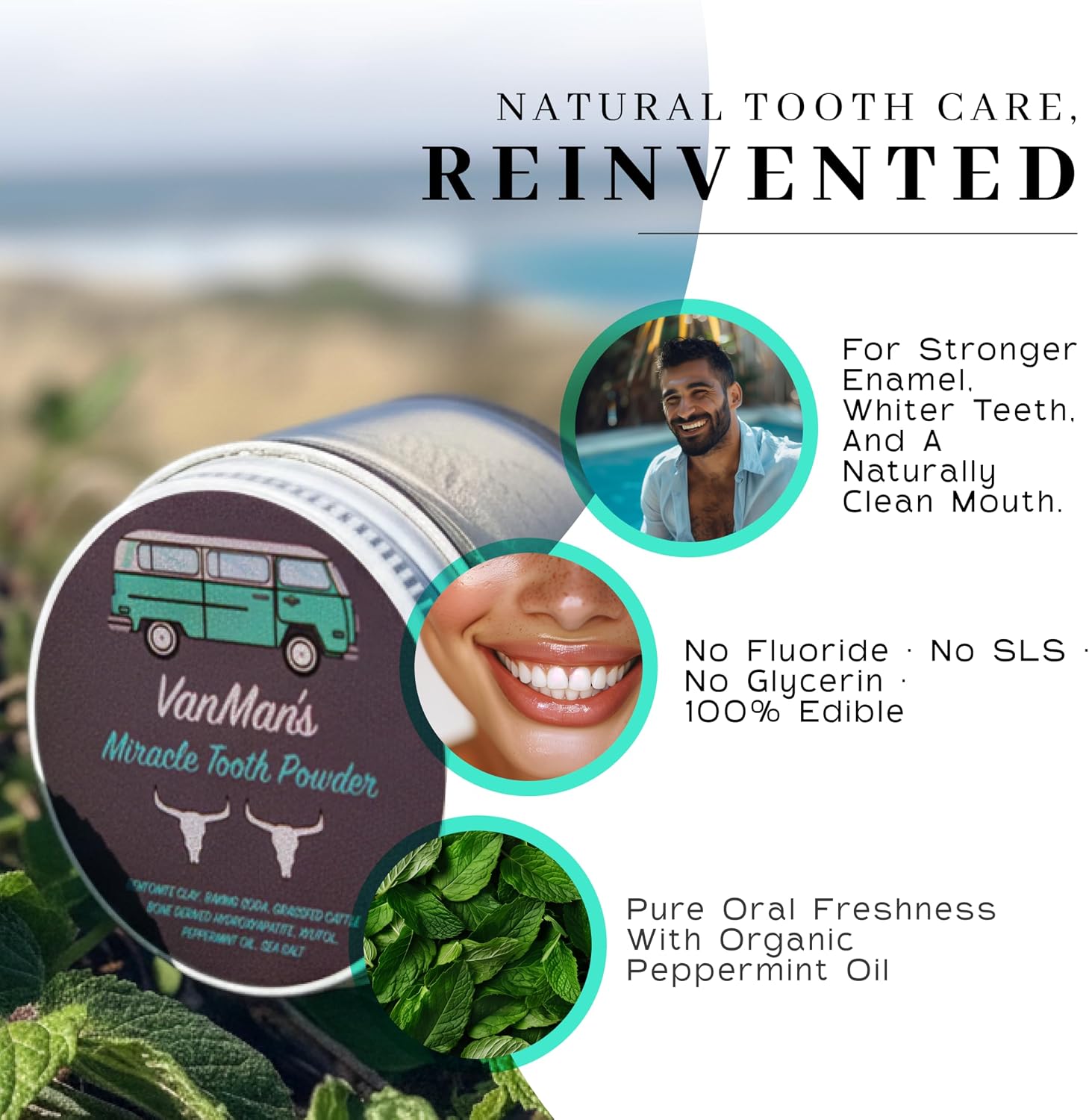 Thumbnail 4 de Vanman’s Mint and Bone Tooth Powder Toothpaste