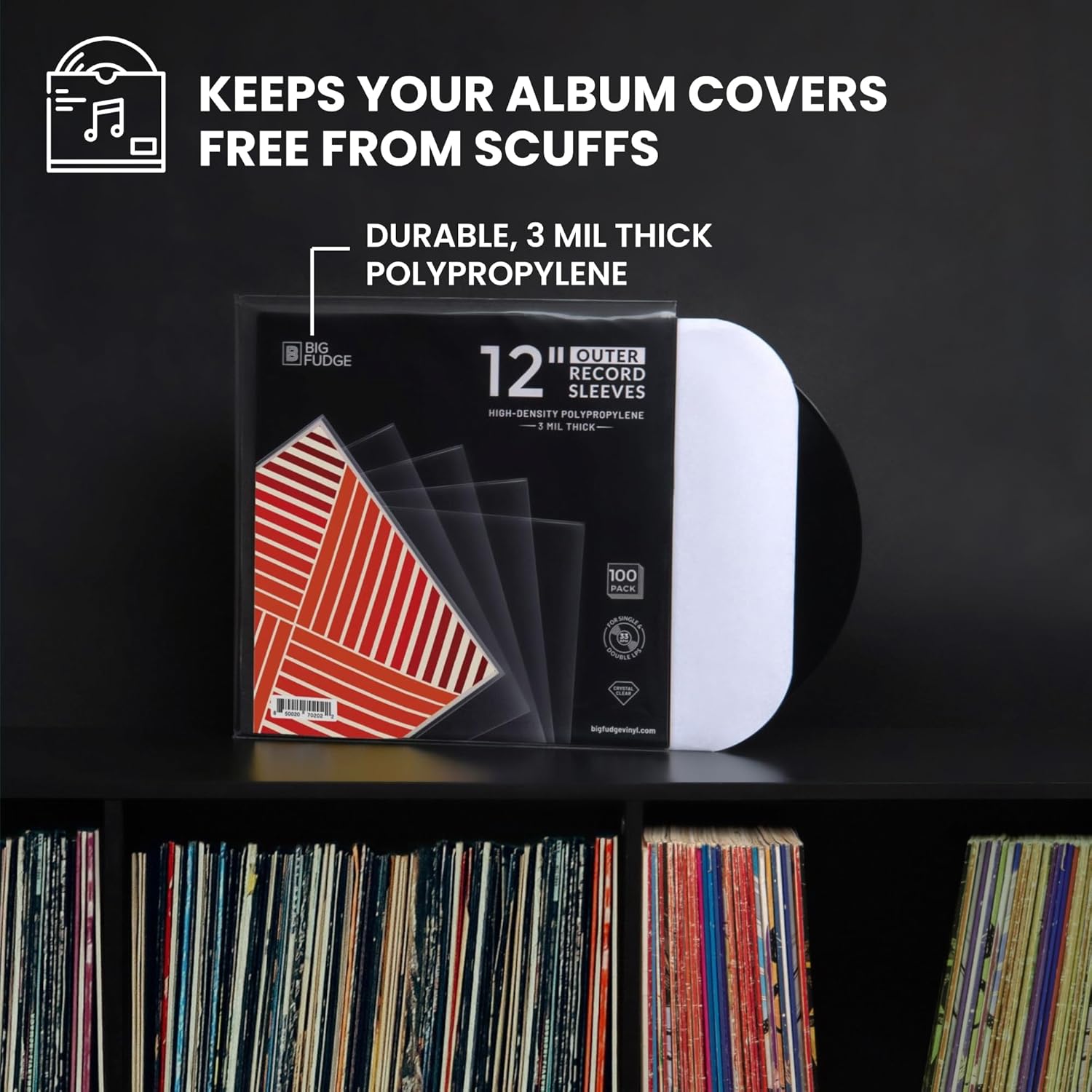 Detalle de Big Fudge 12" vinyl record sleeves 12.75" ๐