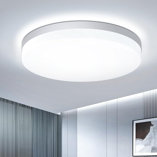 Detalle de EASY EAGLE Plafón LED de techo IP44 48W, 4800LM y 6500K (Ø30 cm) para baño y pasillo