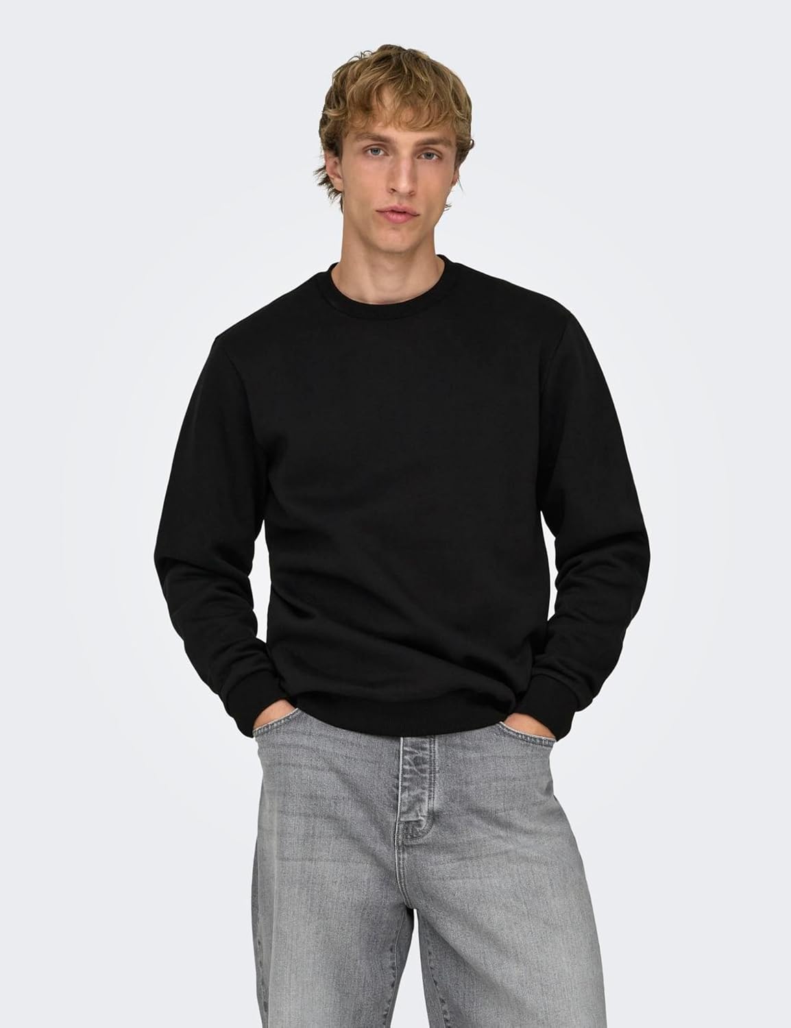 Detalle 2 de Uomo O&S Maglione Basic a manica lunga con vestibilità regolare