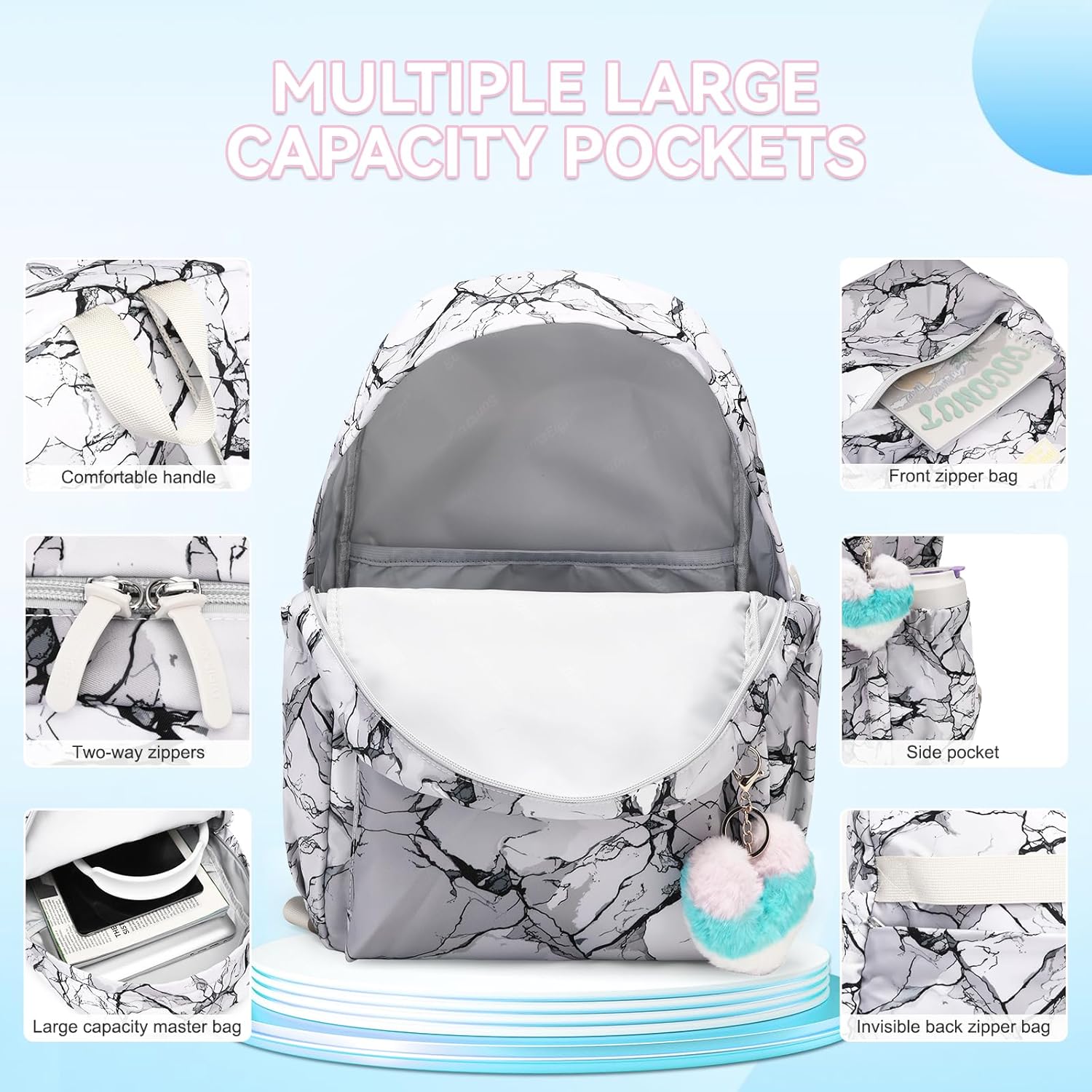 Thumbnail 5 de SUN EIGHT School Backpack Womens: 18-Inch Laptop Daypack for School, Work and Travel