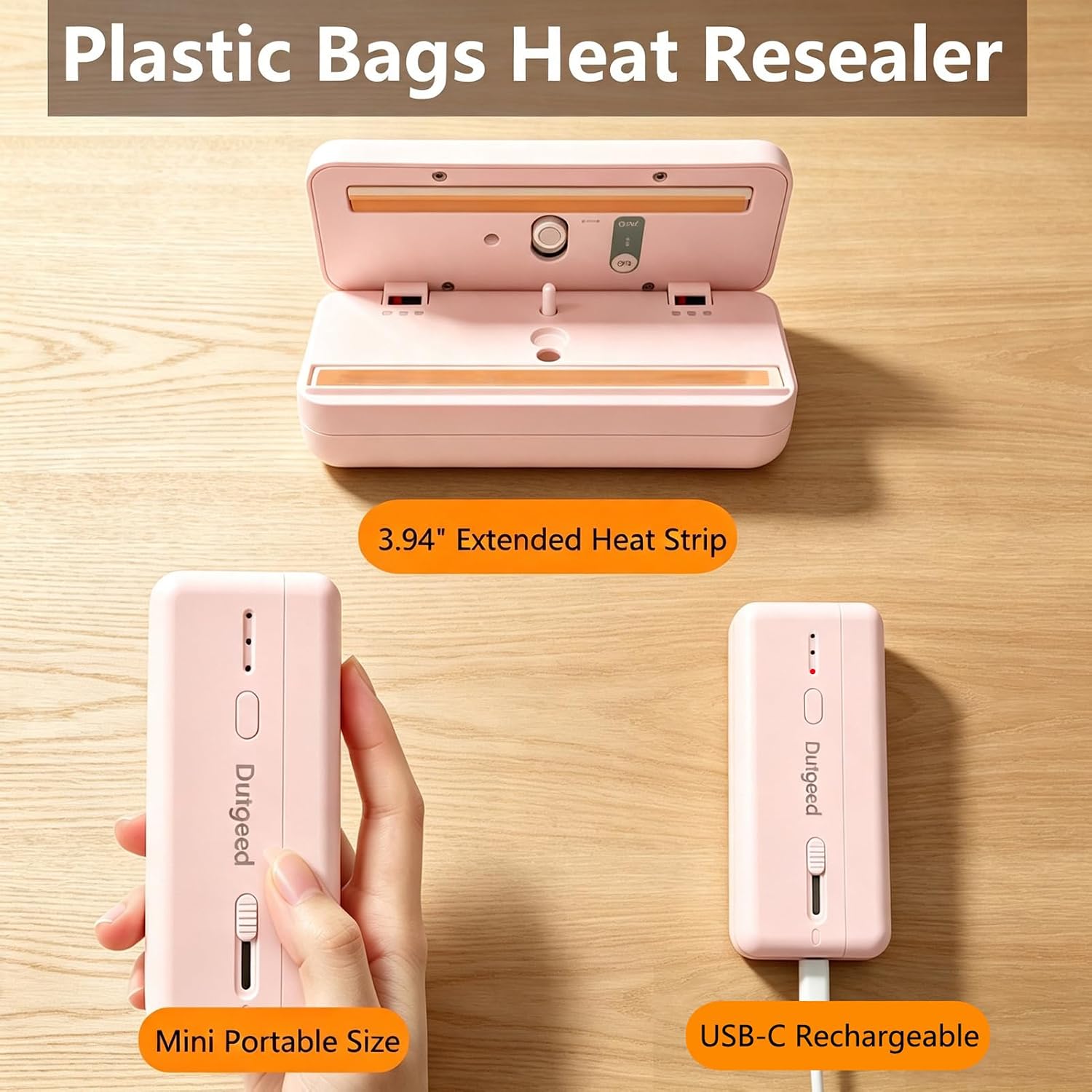 Thumbnail 4 de Dutgeed QW-3003 2-in-1 Mini Bag Sealer with Cutter and Magnet