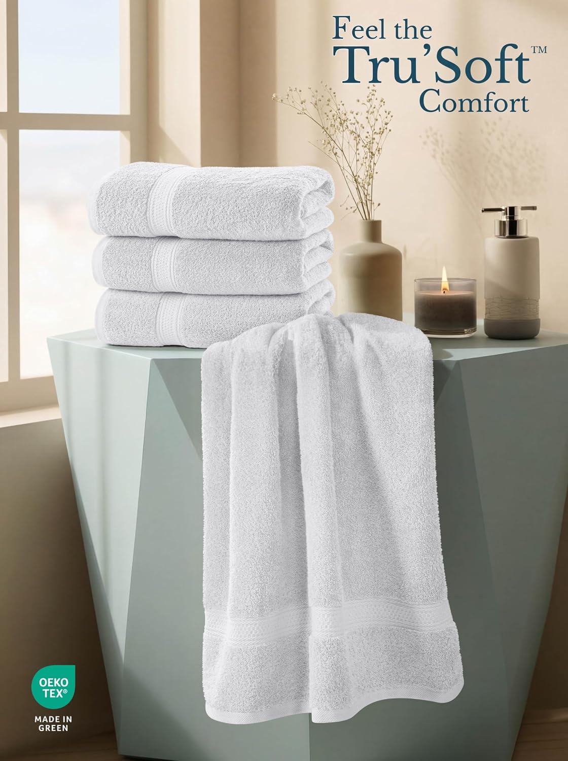 Detalle 2 de Utopia Towels – zestaw 4 ręczników kąpielowych 600 g/m², bawełna, srebrny