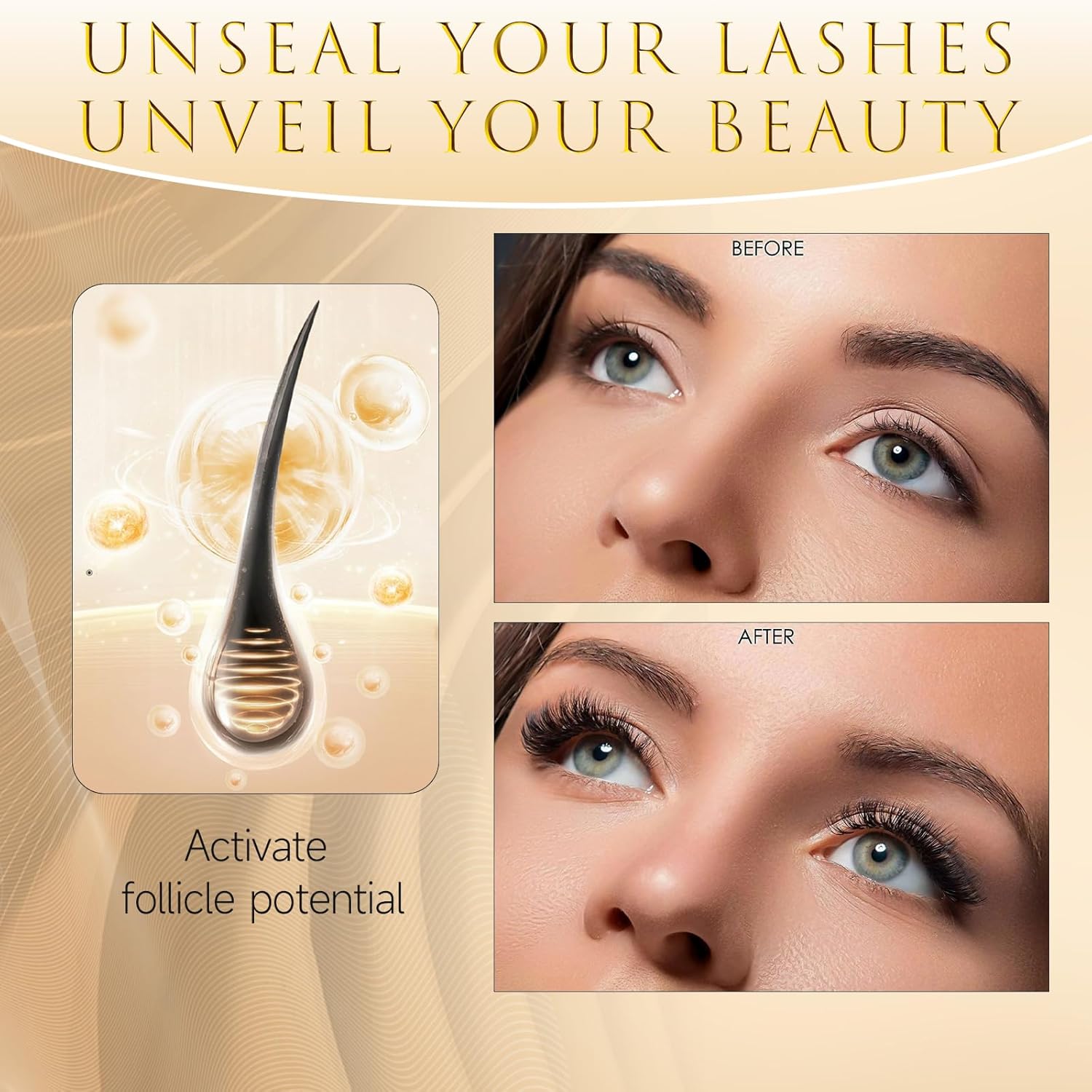 Detalle 2 de PURE GOLD Eyelash Growth Serum 15ml