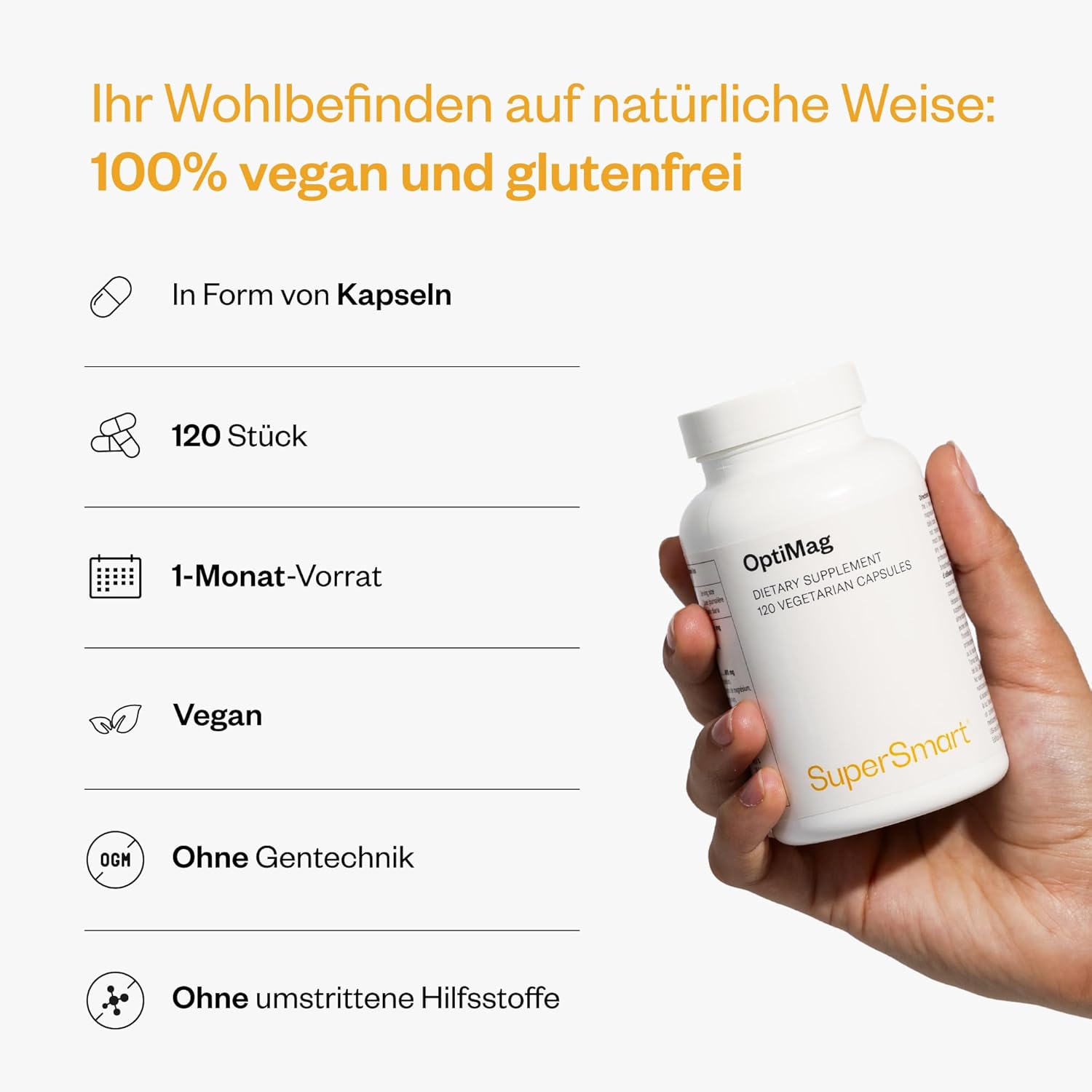 Thumbnail 4 de Optimag – Mineralien: 8 Magnesiumformen für 100% des Tagesbedarfs (vegan)