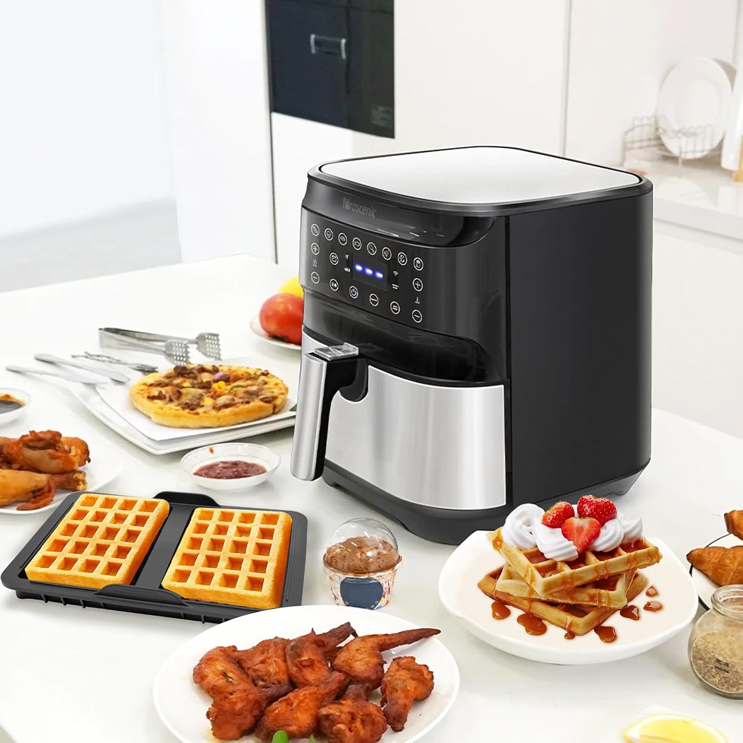 Thumbnail 5 de HVIHWI 2er Waffeleinsatz aus Silikon – belgische Waffeln kompatibel zu Ninja Airfryer AF300EU/AF400EU/AF451EU/SL400EU/AF500DE
