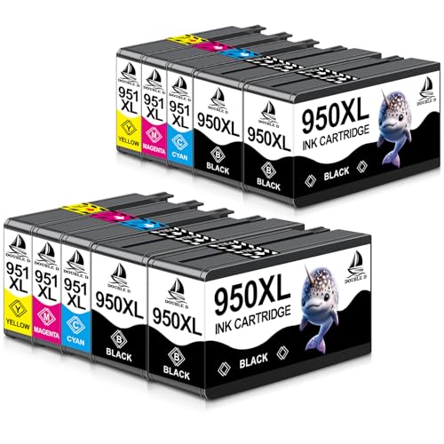 Detalle de DOUBLE D 950XL/951XL Multipack für HP Officejet Pro – kompatible Patronen mit Chips