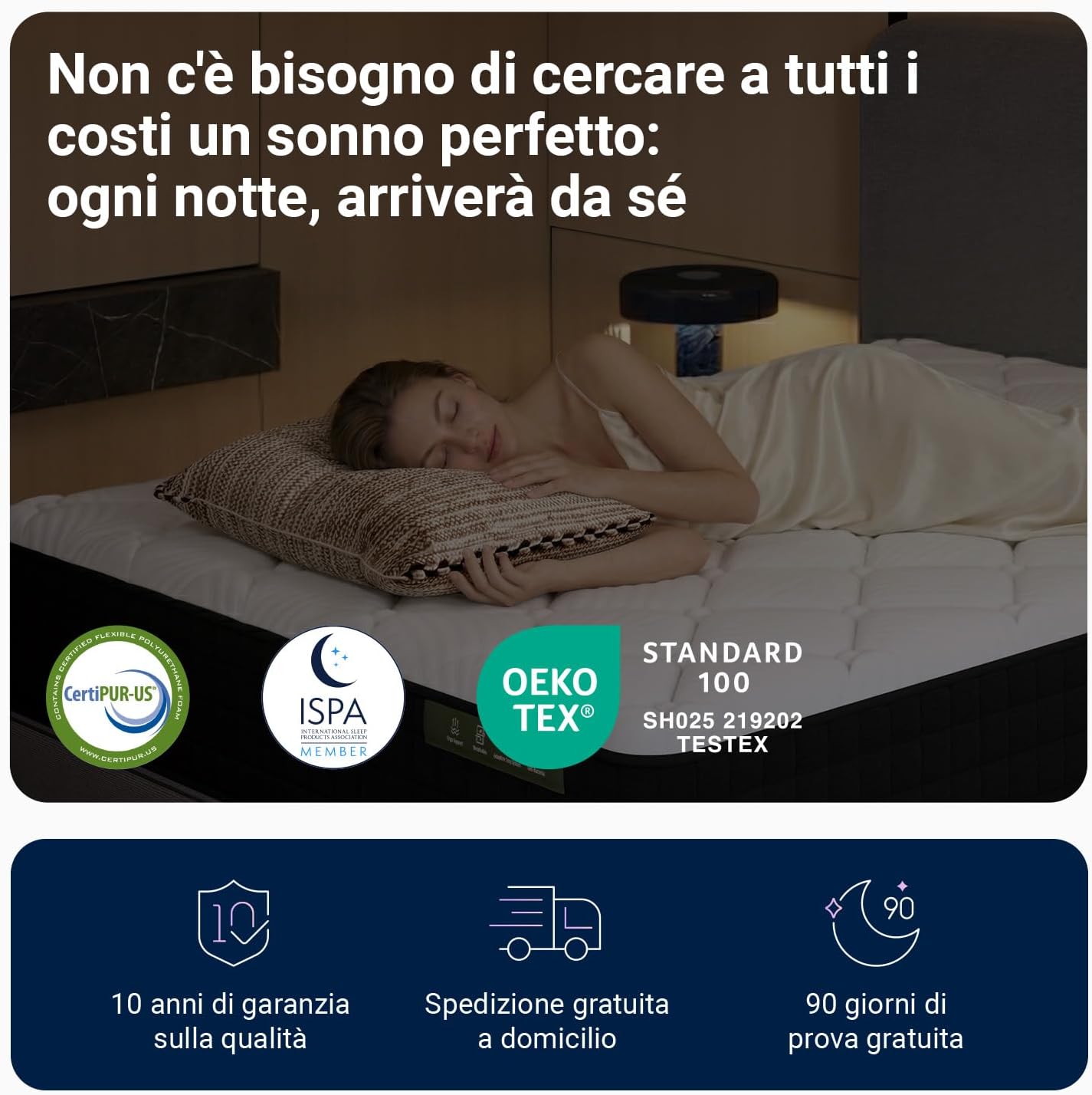 Thumbnail 6 de Avenco Materasso 160x200 in Schiuma di Bambù con Gel Memory Foam – Comfort e Traspirabilità per un Sonno Naturale
