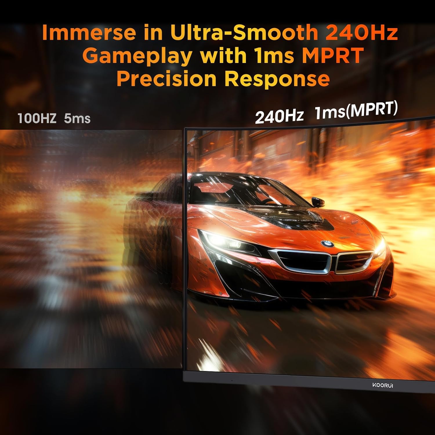 Thumbnail 1 de KOORUI G2511XC 25-Inch Curved Gaming Monitor (240Hz FHD, 1500R, 1ms MPRT)