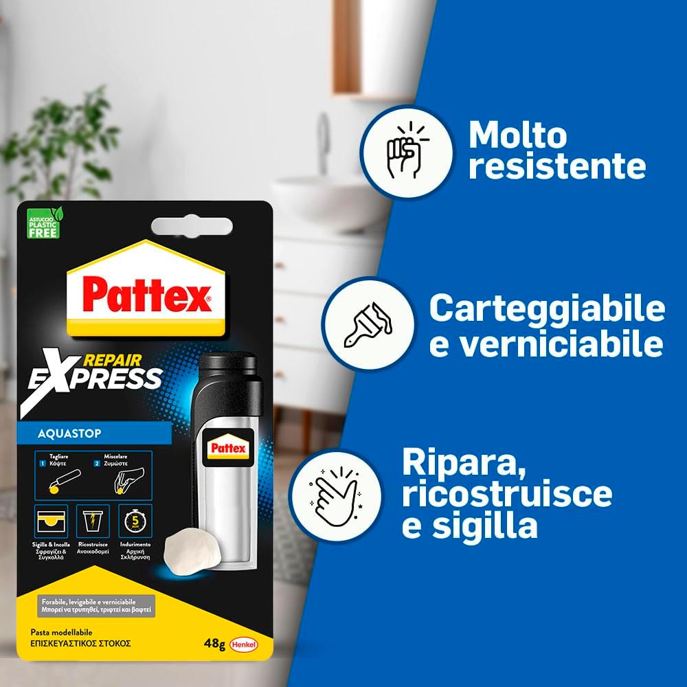 Thumbnail 2 de Pattex Riparatutto Express Aquastop colla epossidica 48 g