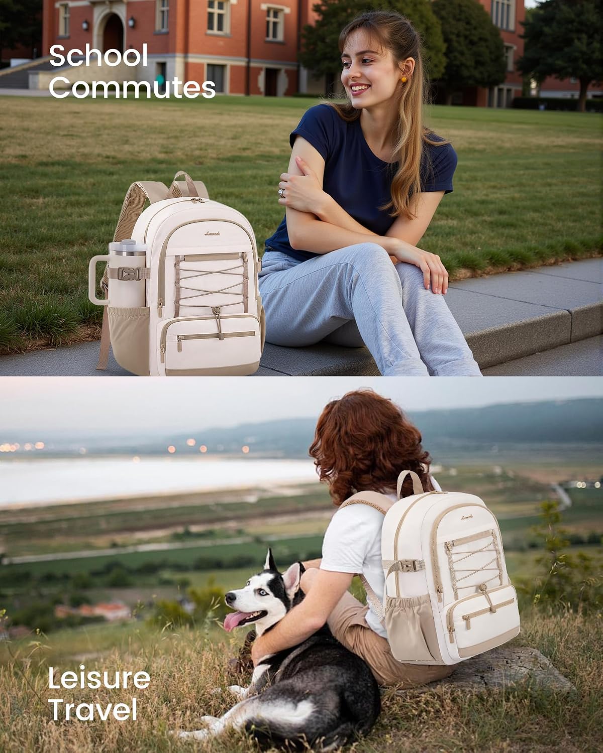 Detalle 2 de LOVEVOOK Rucksack Damen Laptop 17,3 Zoll