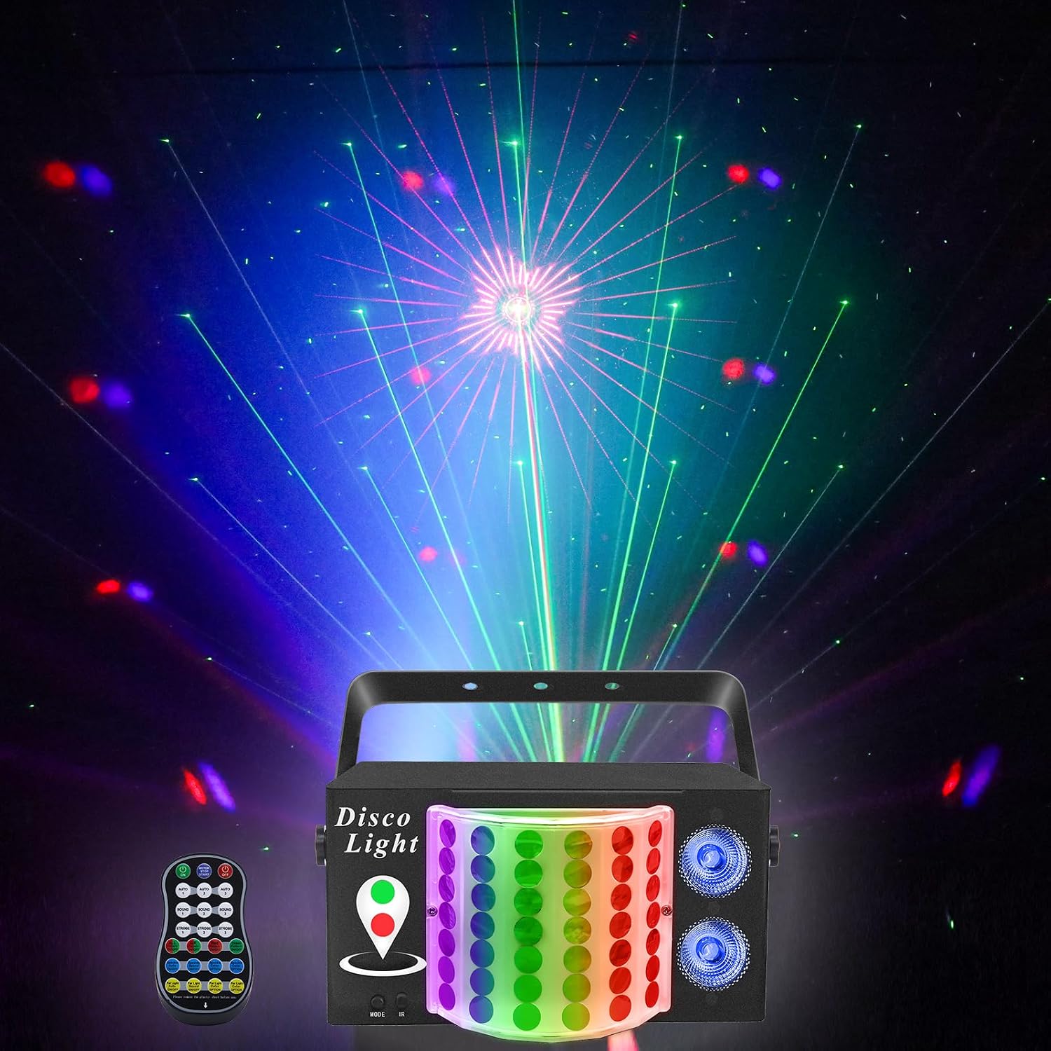 Detalle de Lyiwmg MTD -D10 3-in-1 Disco Light with Sound Activation and Remote