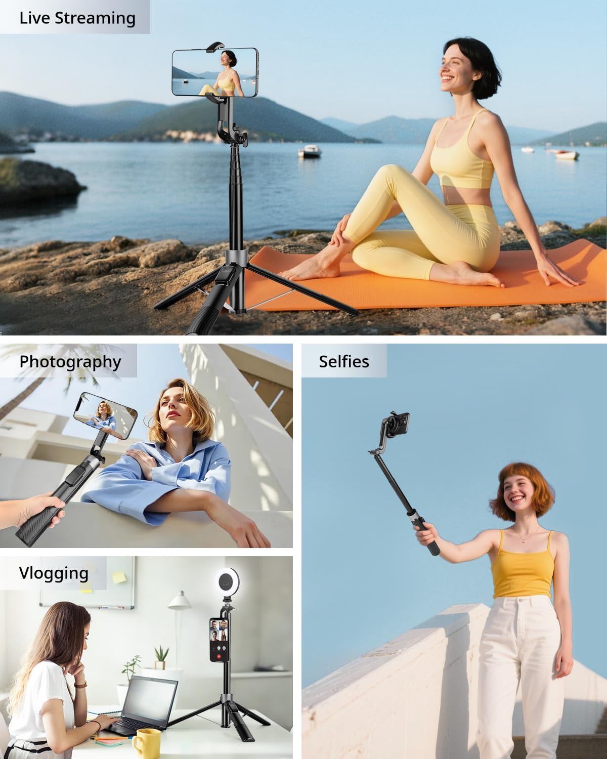 Thumbnail 5 de Victiv 70" Magnetic Golf Tripod for iPhone – Flexible Selfie Stick with Metal Stake