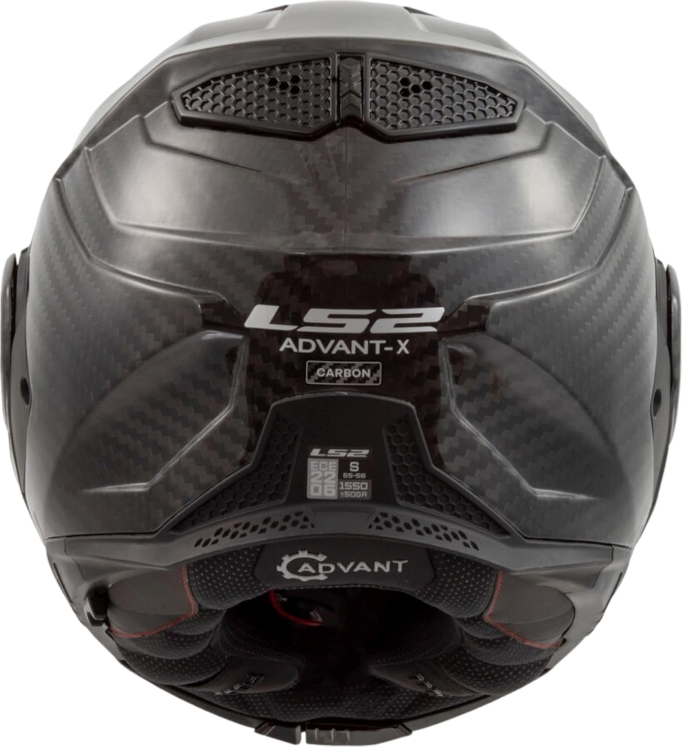 Detalle 2 de LS2 ADVANT X CARBON Modulare – casco moto in fibra di carbonio gloss carbon, taglia M