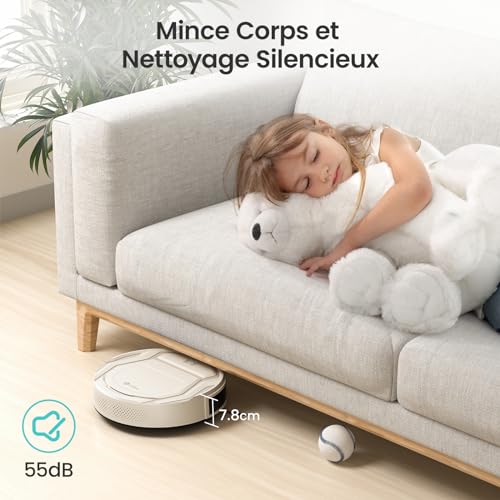 Thumbnail 8 de Lefant Aspirateur Robot M210P Champagne — Forte aspiration 2200Pa, 120 min, connexion WiFi/Bluetooth/Alexa