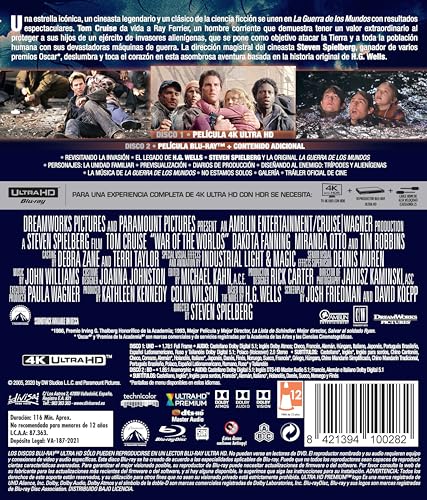 Detalle de La Guerra de los mundos (2005) 4K UHD + Blu-ray