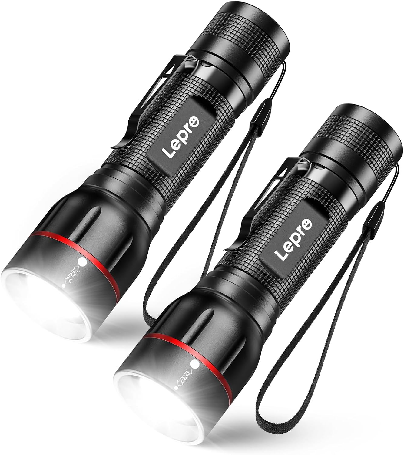 Detalle de Lepro LE2050 lampe torche LED zoomable 5 modes IPX4 (lot de 2)