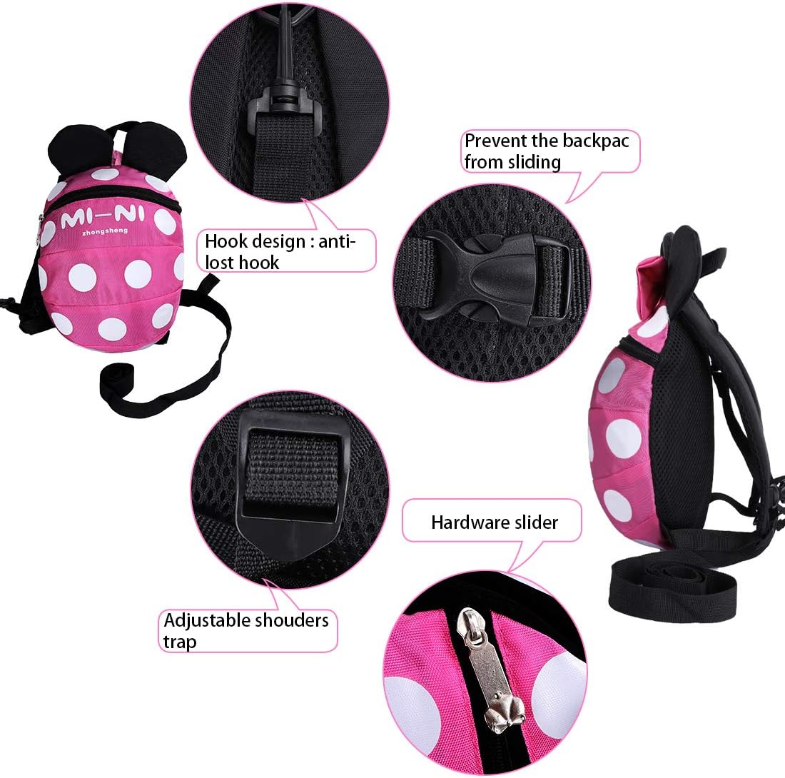 Thumbnail 2 de Baby Toddler Safety Harness Backpack with Leash – Rose Red (S, 1–5 years)