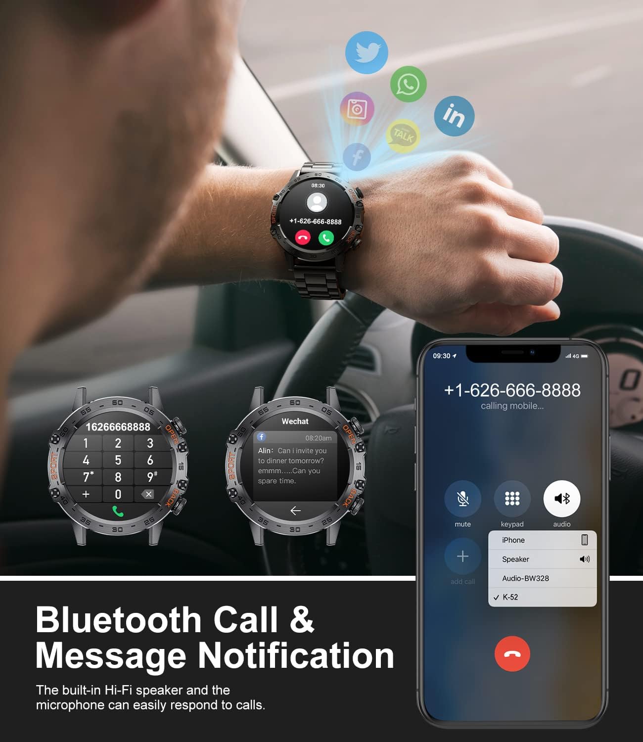 Detalle 2 de Military Smart Watch Tactical fitness watch