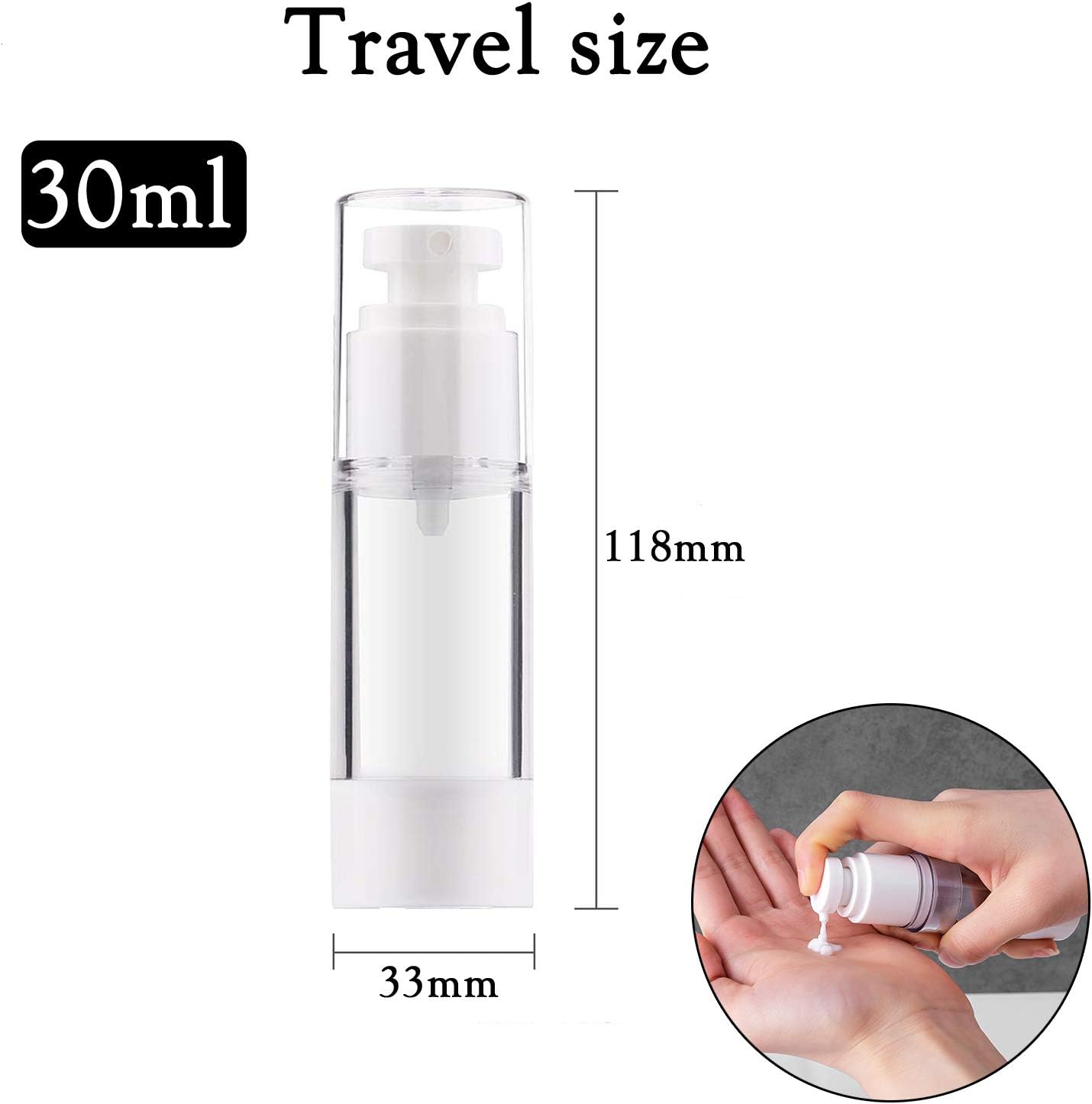 Detalle 2 de Alledomain Airless Pump Bottle Set