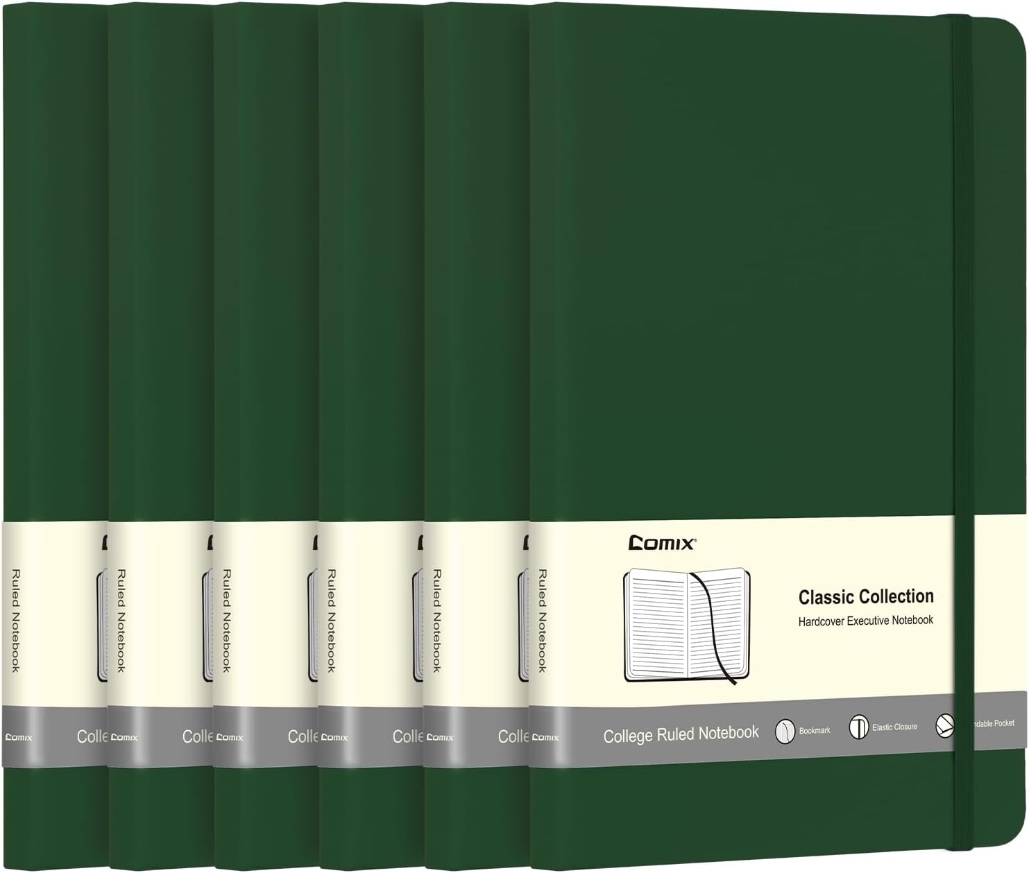 Thumbnail 6 de Comix A5 Lined Journal Notebook 6 Pack — 240 Pages per Notebook