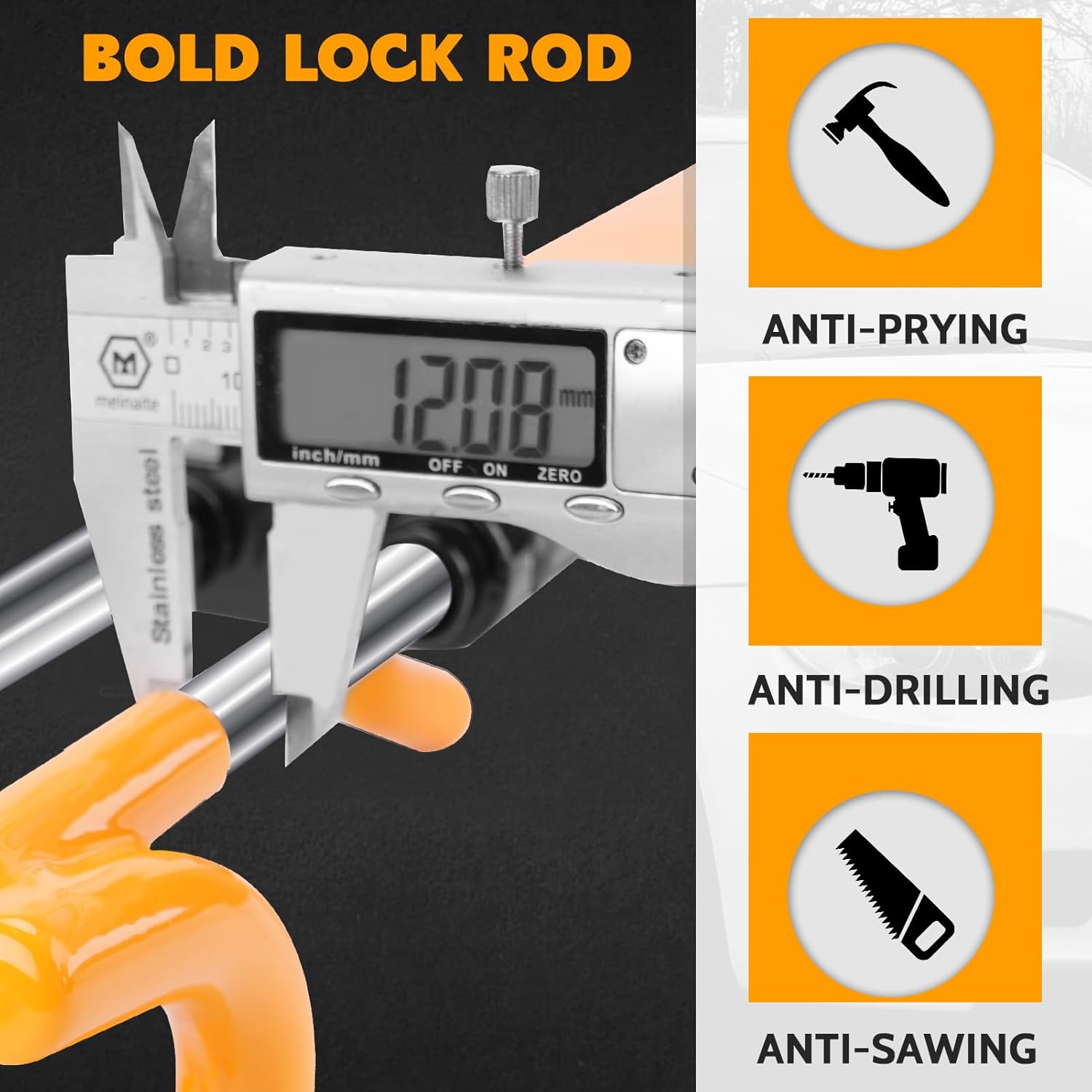 Detalle 2 de Tevlaphee Steering Wheel Lock 3 keys ๐