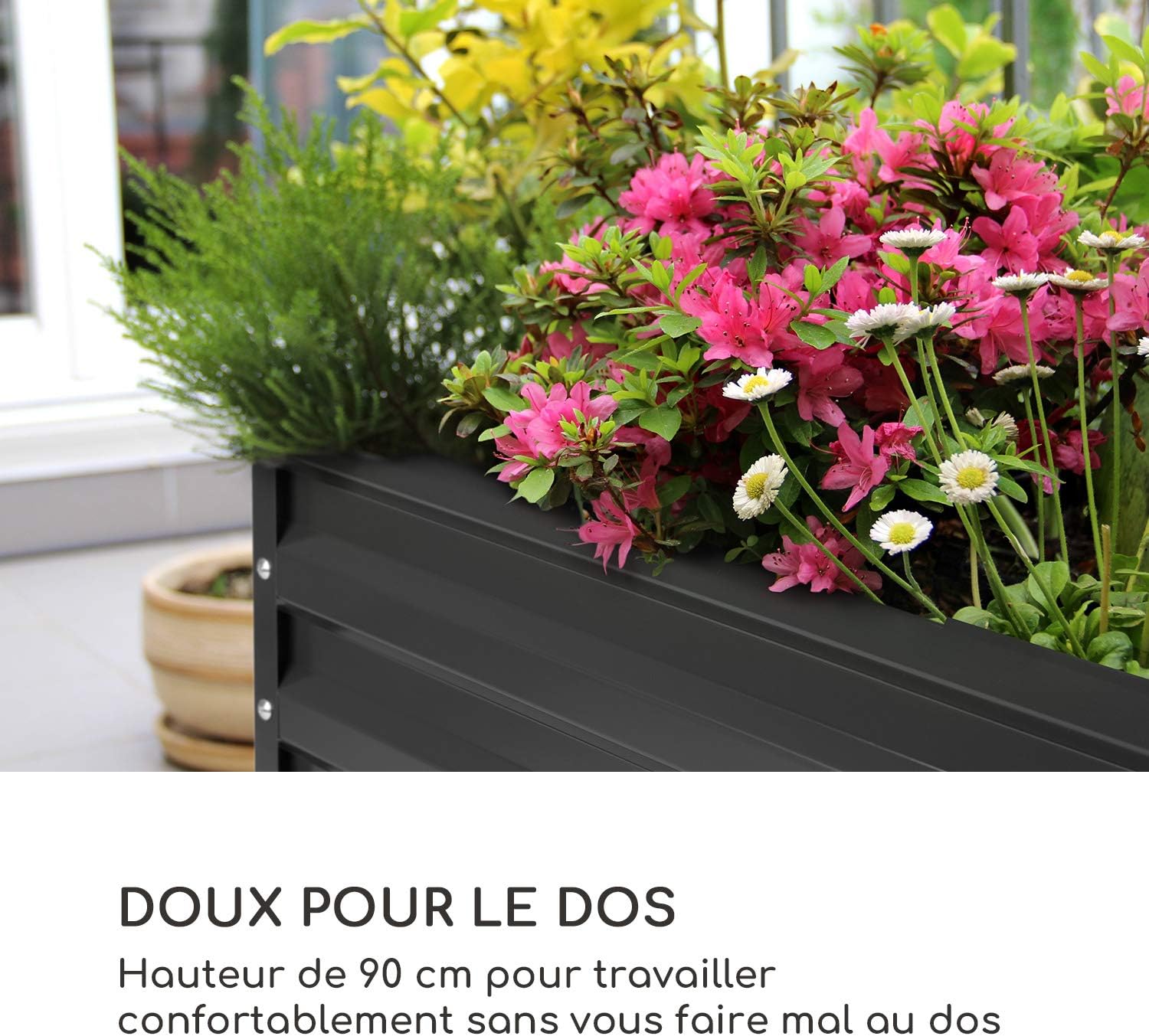 Detalle de Blumfeldt GDMB4-High-200*90-AN Raised Bed, 1,800L Weather-Resistant Steel