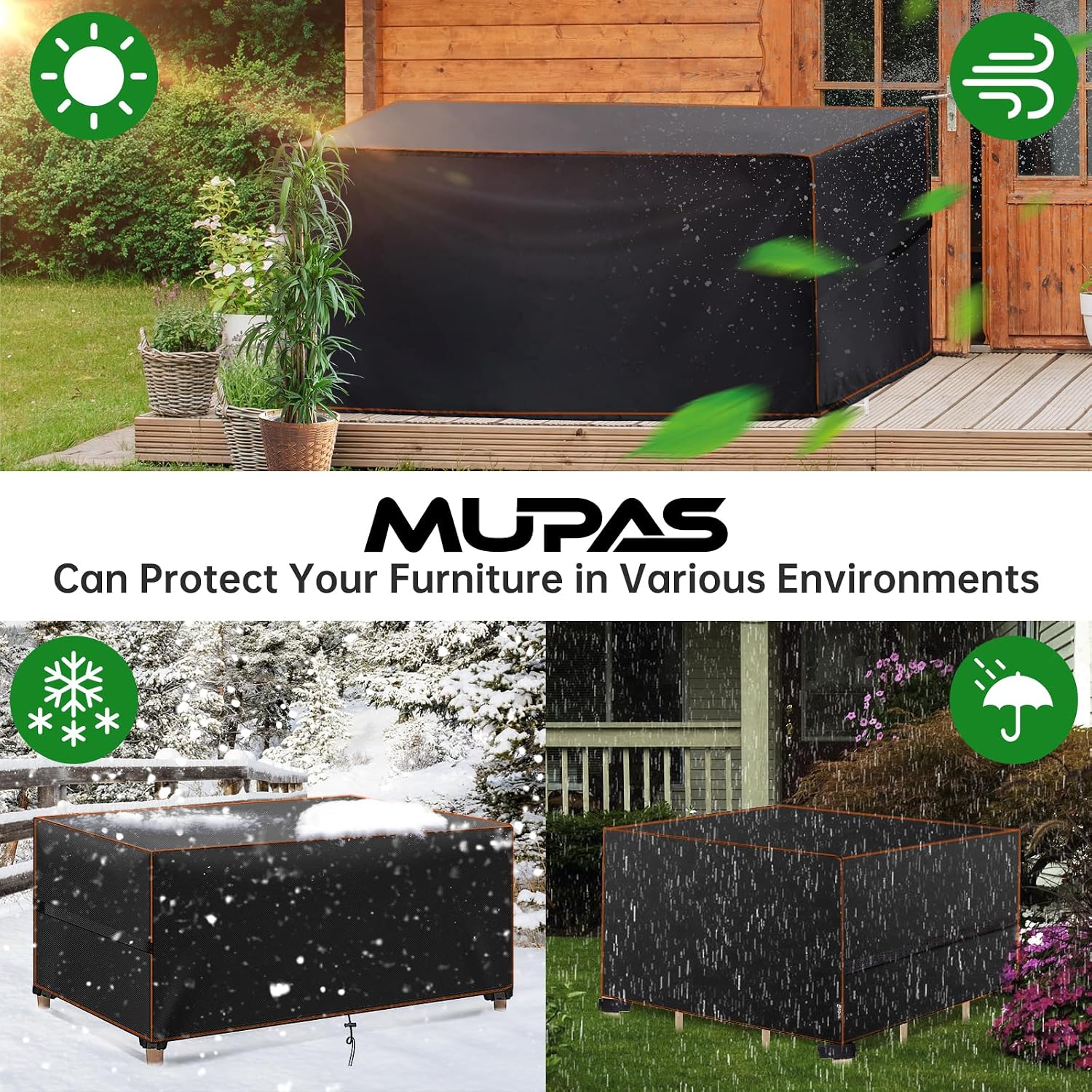 Thumbnail 6 de MUPAS Abdeckung Gartenmöbel 185×90×74 cm