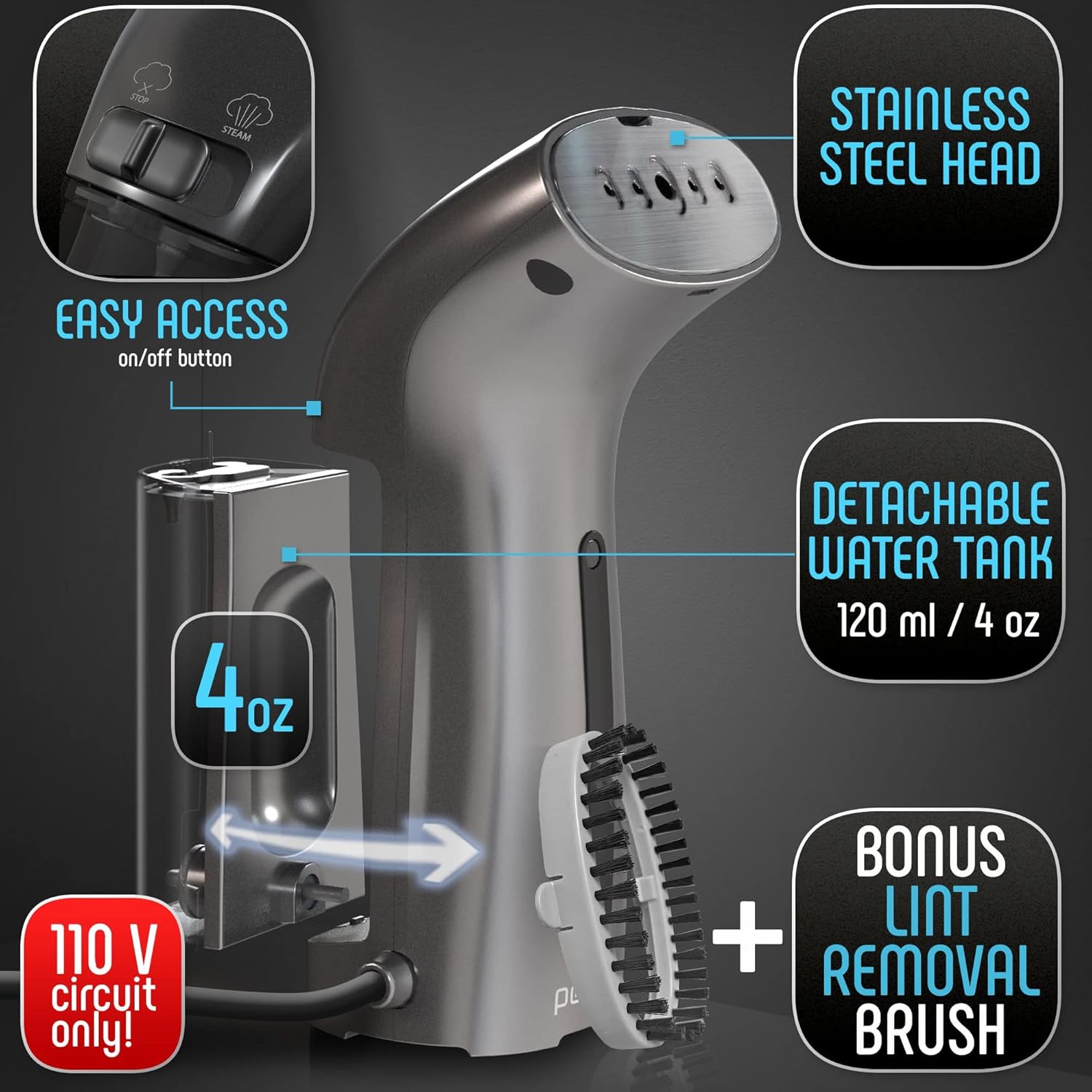 Detalle 2 de Best Portable Clothes Steamer 120V ⌛