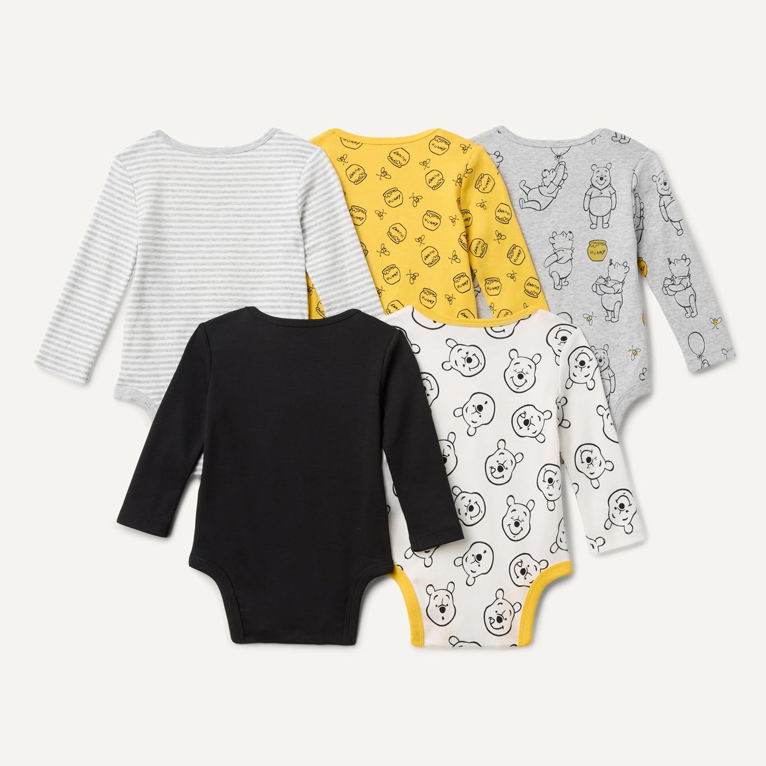 Detalle de Amazon Essentials Disney | Marvel | Star Wars Baby 5-Pack Long-Sleeve Bodysuits