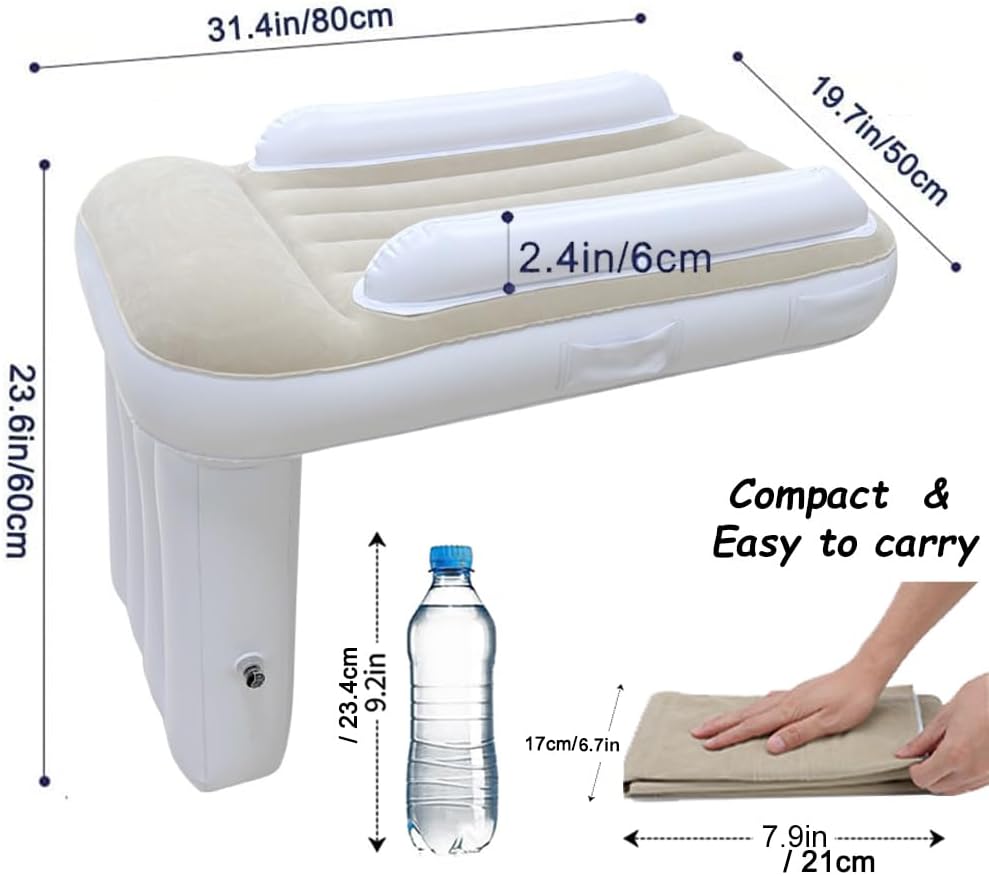 Thumbnail 2 de JANTEELGO Airplane Bed for Toddlers (No Pump) – Portable Inflatable Travel Bed for Flights & Car