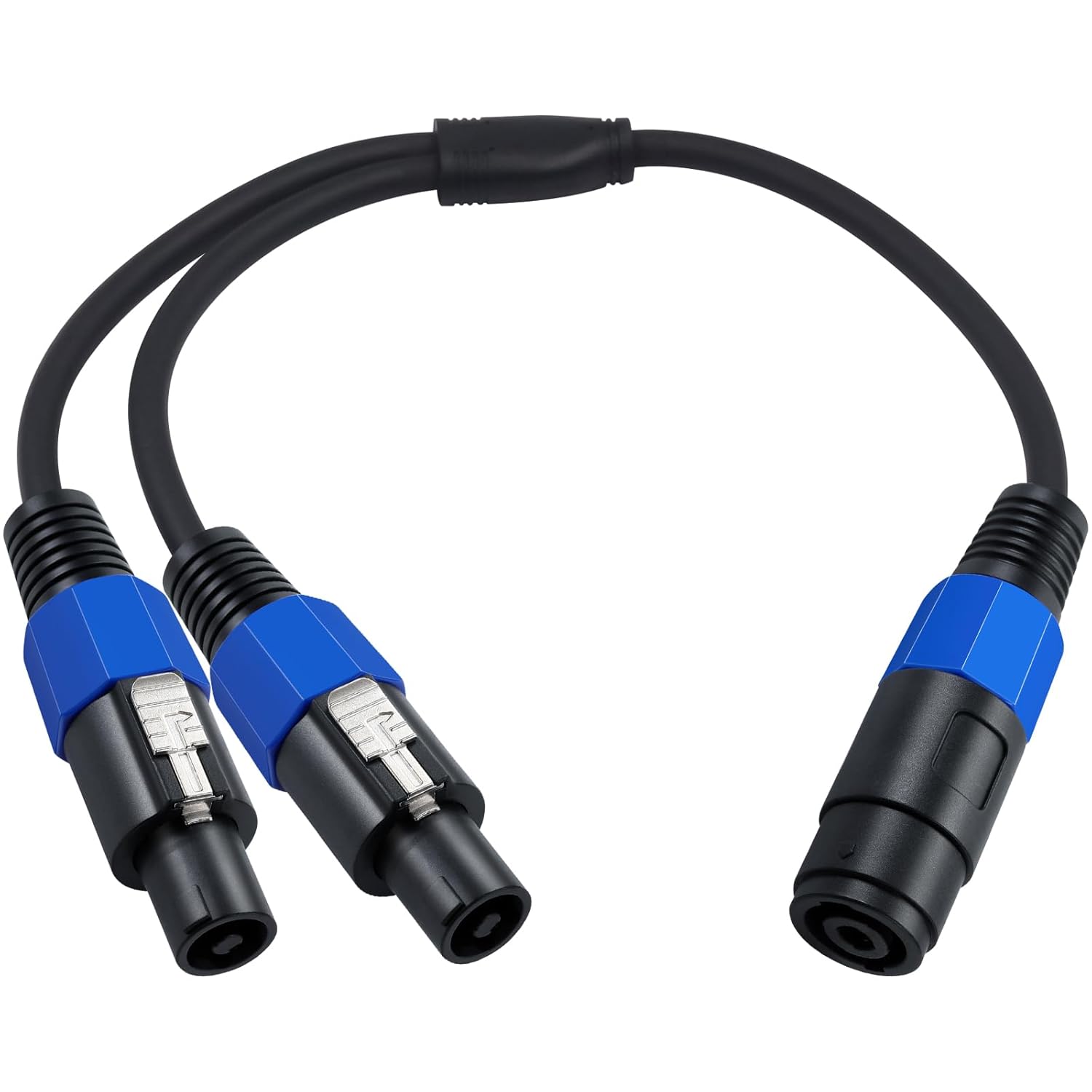 Detalle de Maxhood 1.5ft Speakon Splitter Cable — 22 AWG, 1 Female to 2 Male