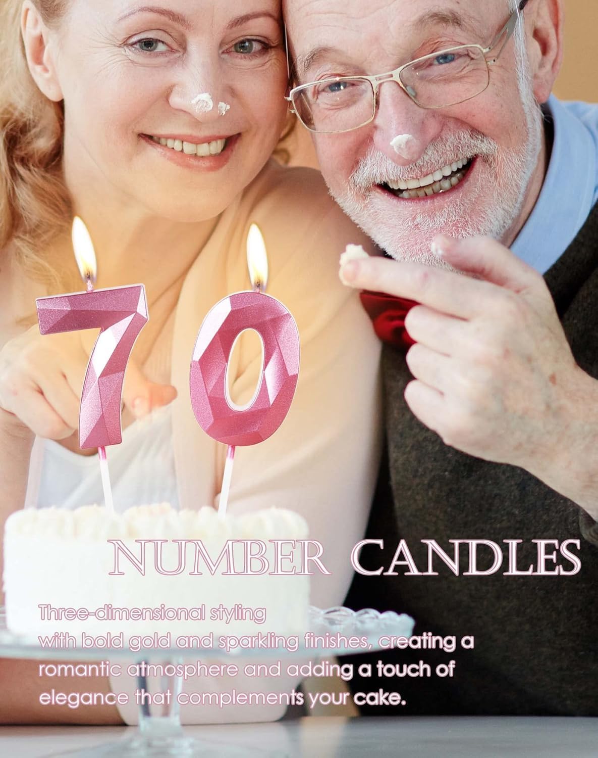 Thumbnail 6 de Yiran Pink 35th Birthday Candles – 3 & 5 Numeral Pink Cake Topper Candles