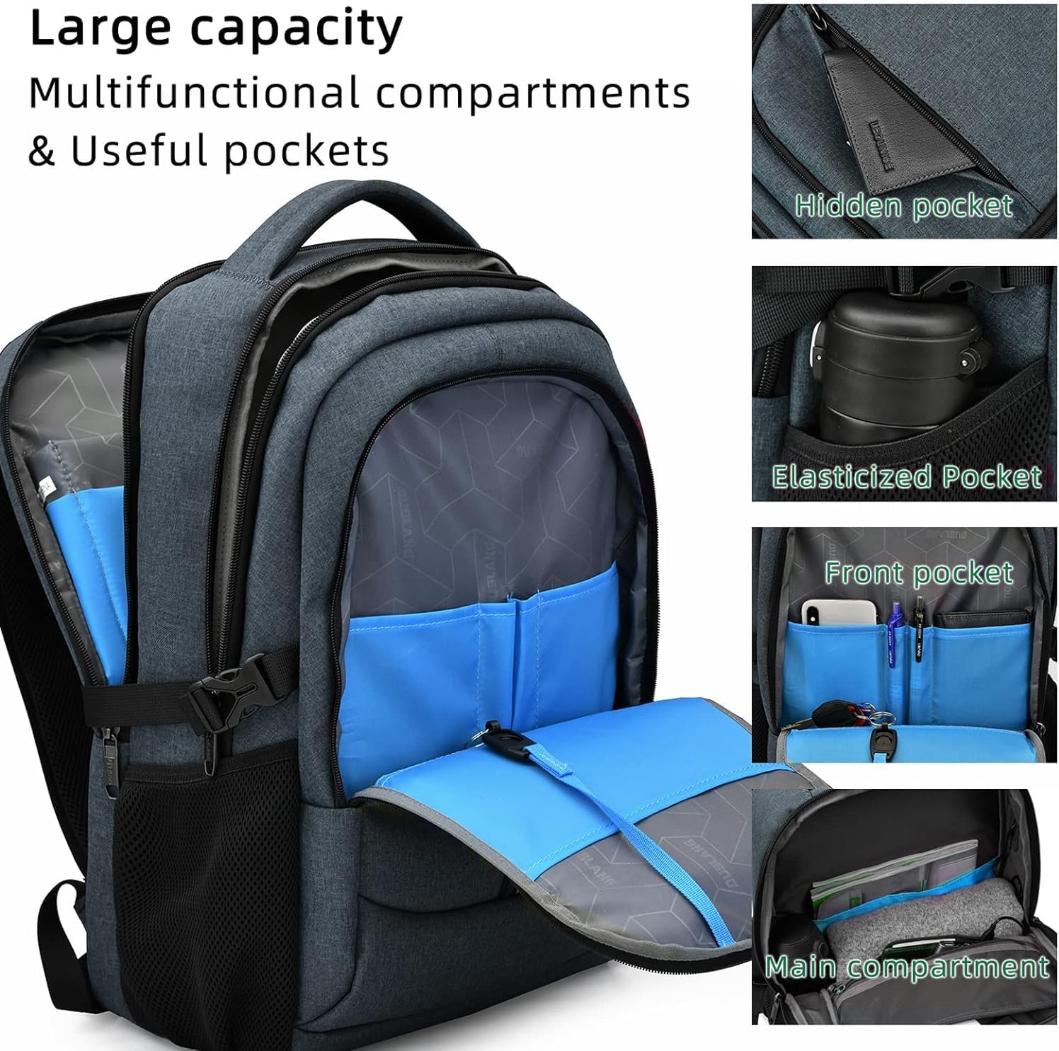 Detalle 2 de DUSLANG Laptop Backpack 17 Inch