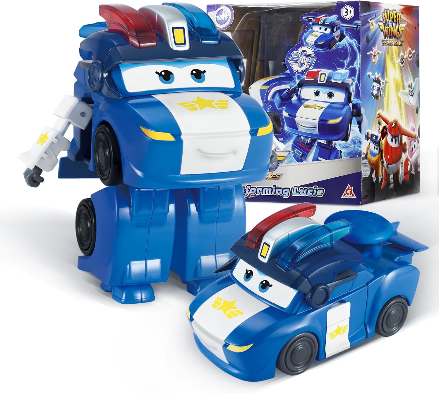 Thumbnail 6 de Super Wings Supercharged Jett – czerwona figurka transformująca z ABS