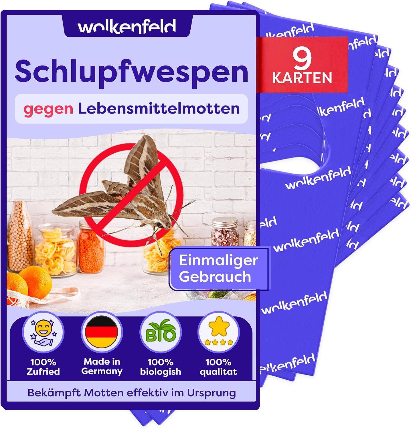 Thumbnail 3 de Wolkenfeld Schlupfwespen gegen Lebensmittelmotten – 4 Karten mit 1 Lieferung, natürliche Mottenbekämpfung